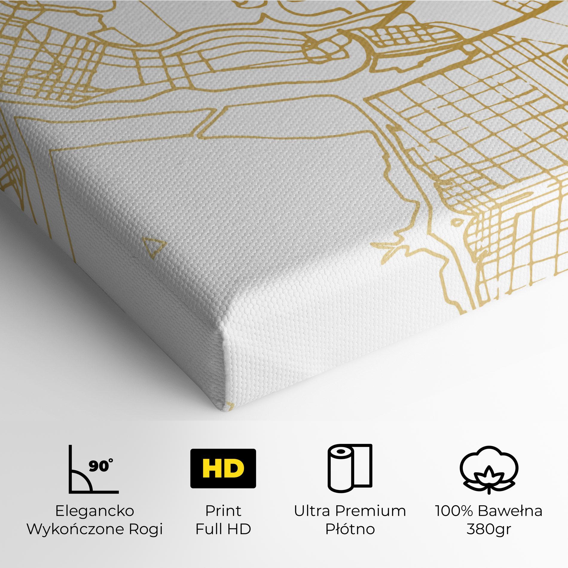 Obraz na Płótnie Abu Dhabi Map mockup 4