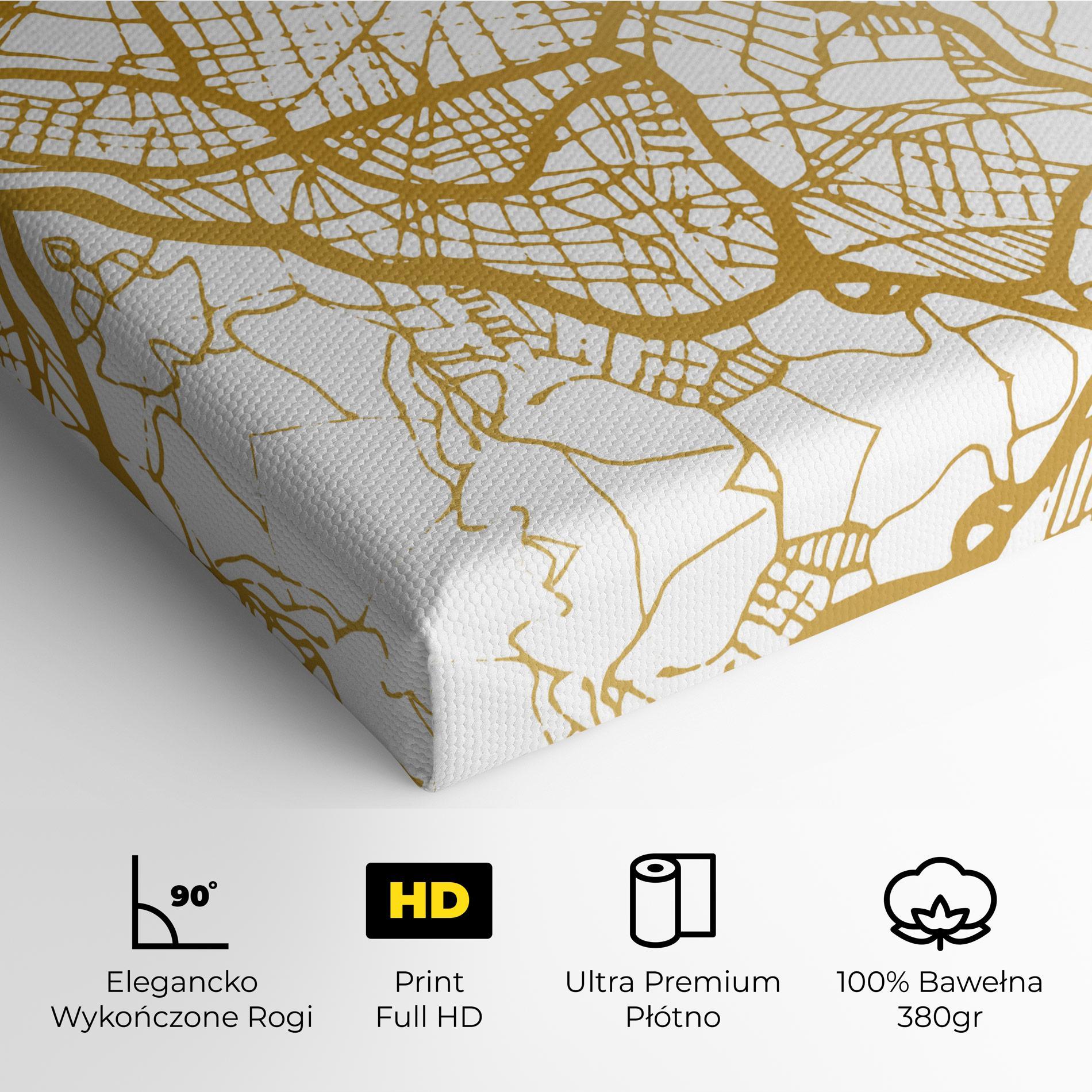 Obraz na Płótnie Bilbao Gold Map mockup 4