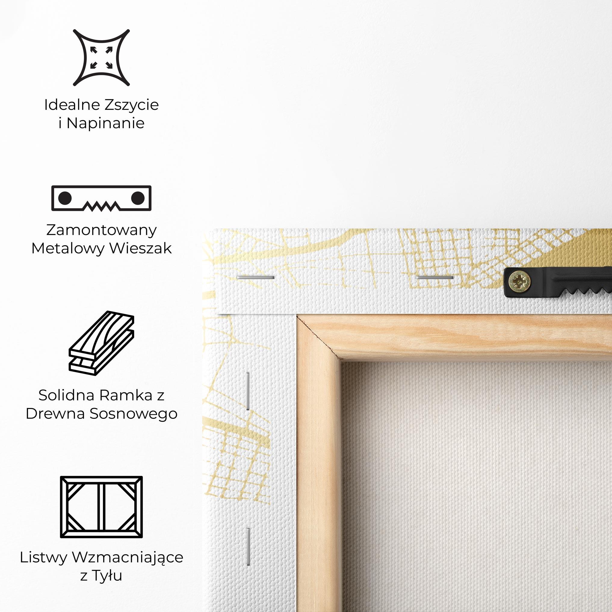 Obraz na Płótnie Chalcis Gold Map mockup 5