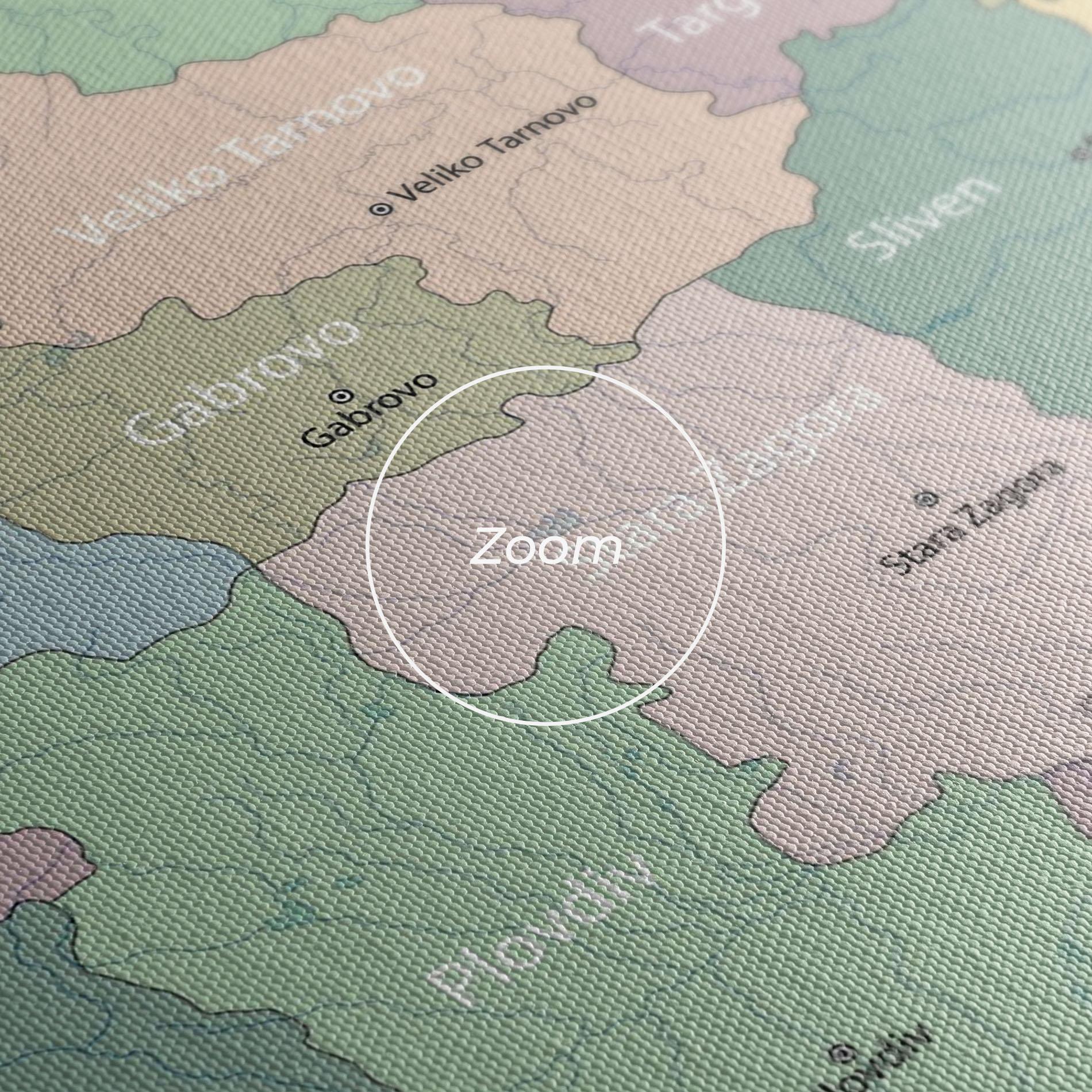 Obraz na Płótnie Bulgaria Map mockup 3