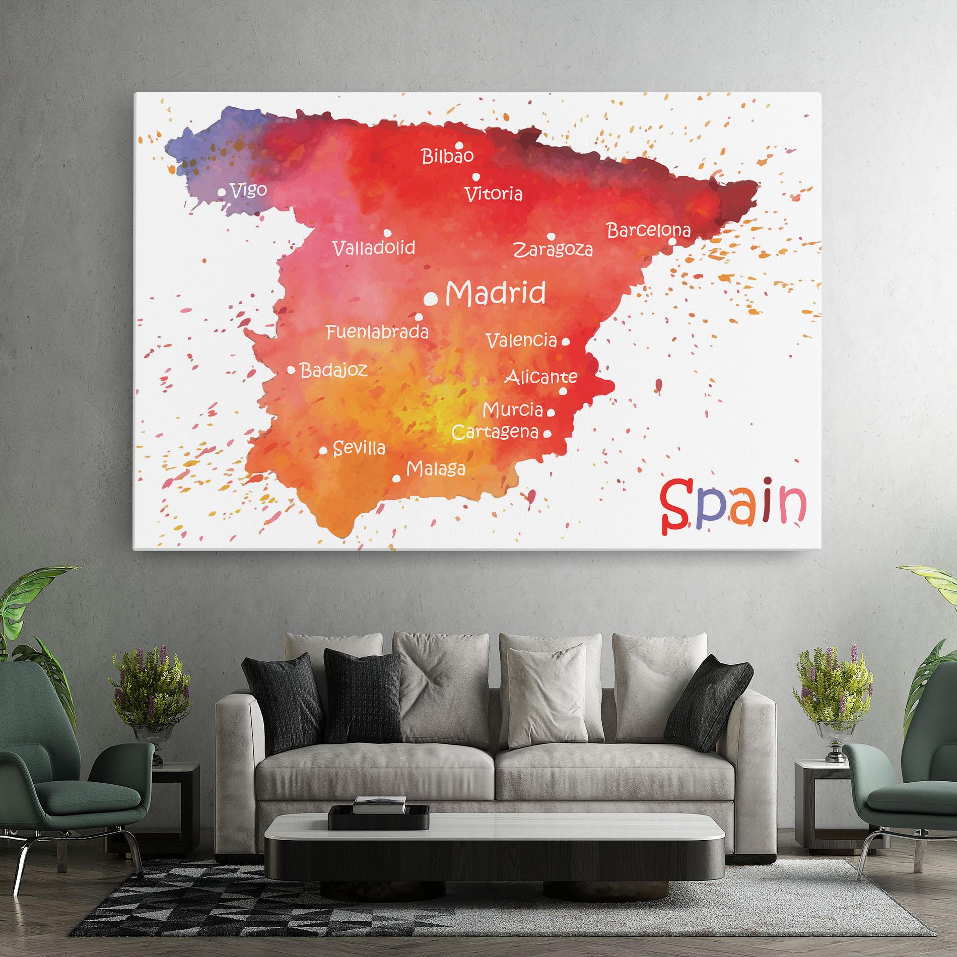 Obraz na Płótnie Spain Map mockup 7