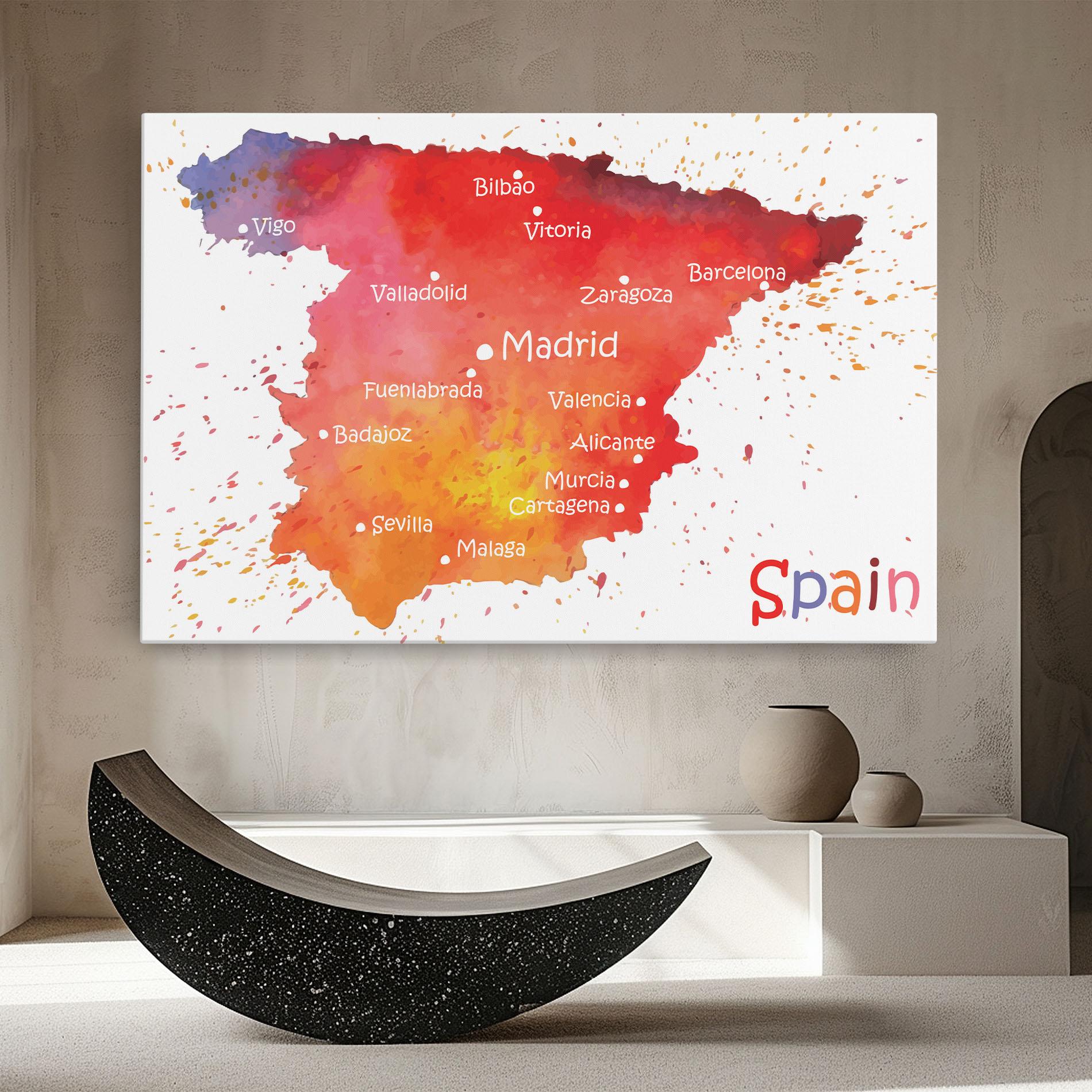 Obraz na Płótnie Spain Map mockup 8