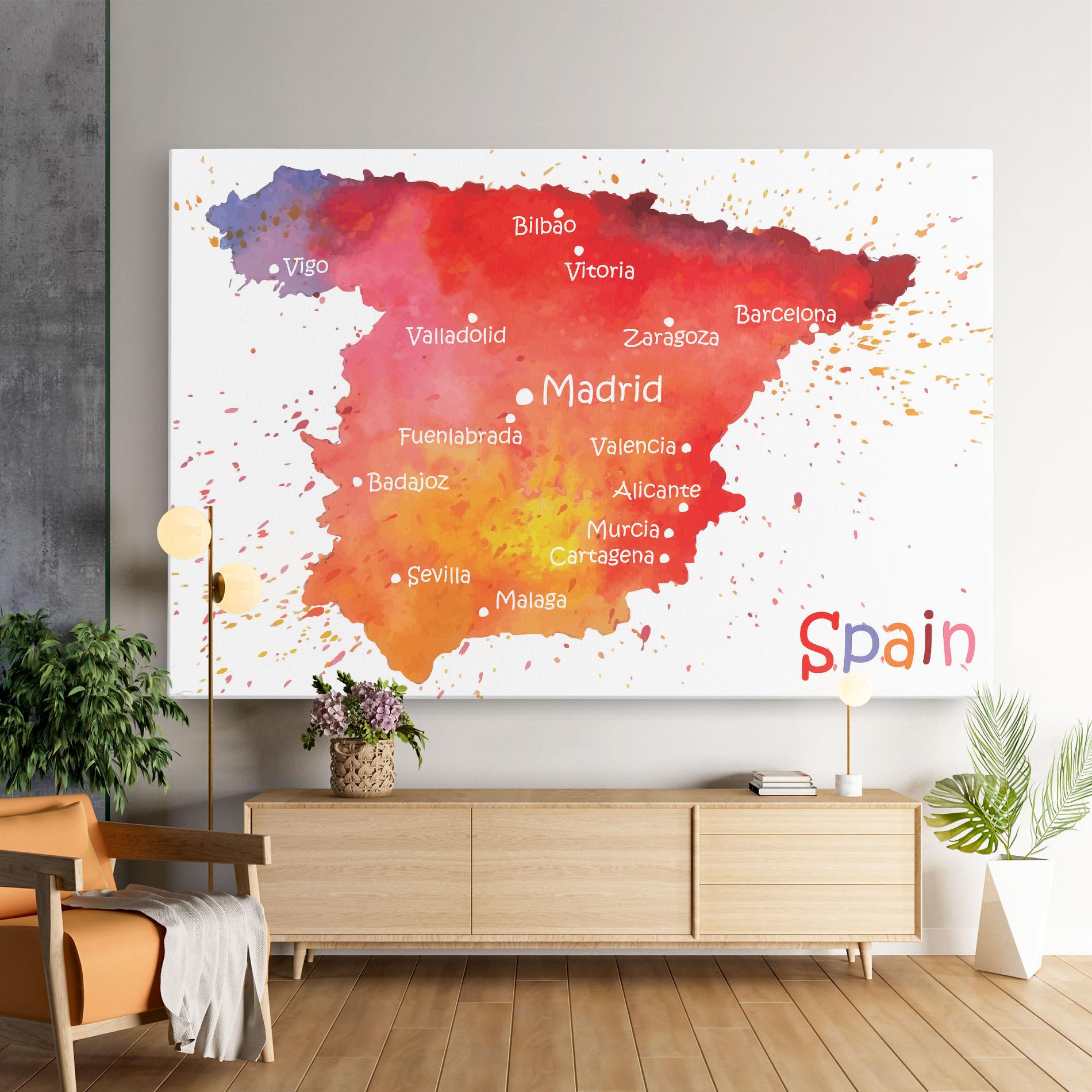 Obraz na Płótnie Spain Map mockup 9