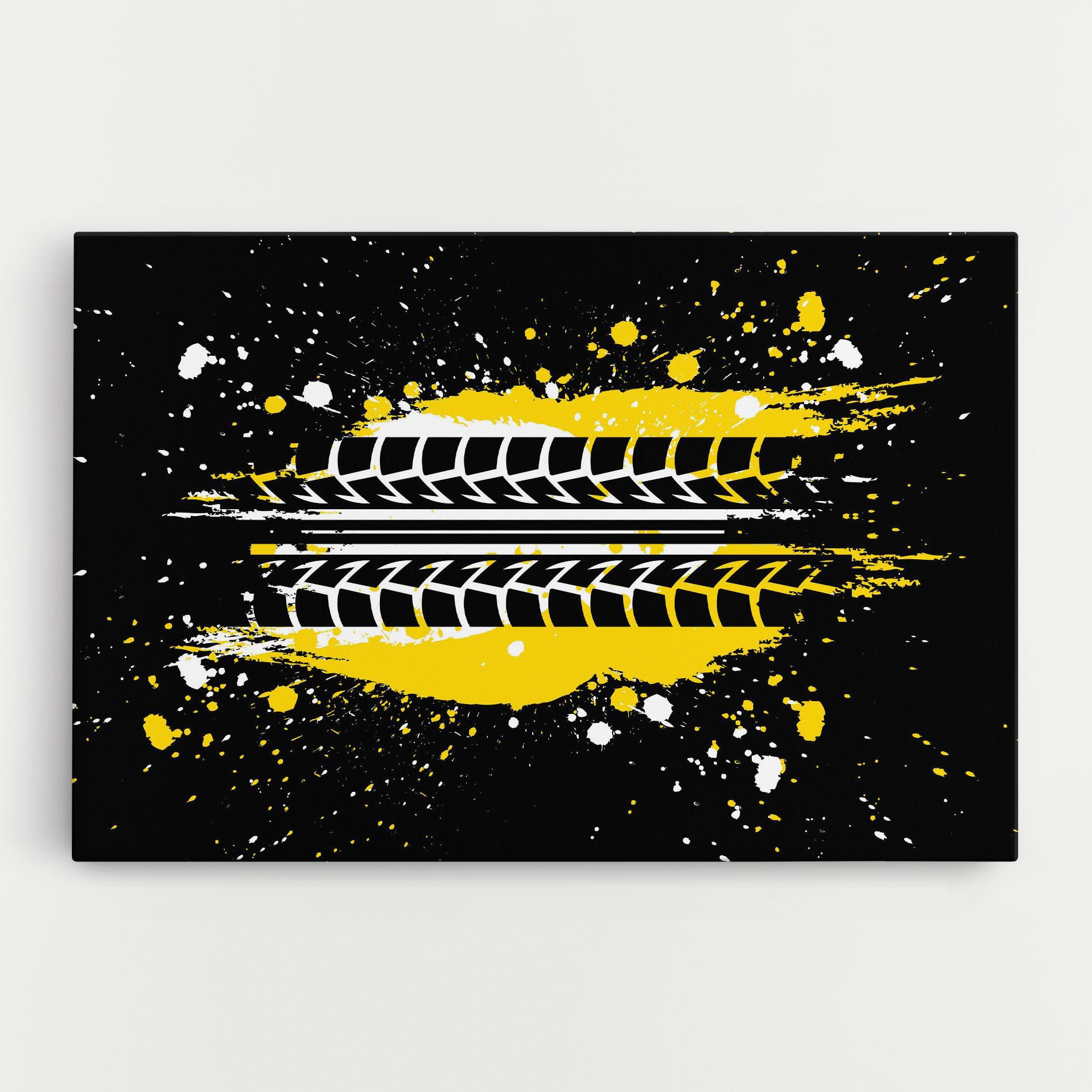 Obraz na Płótnie Yellow Traces mockup 0