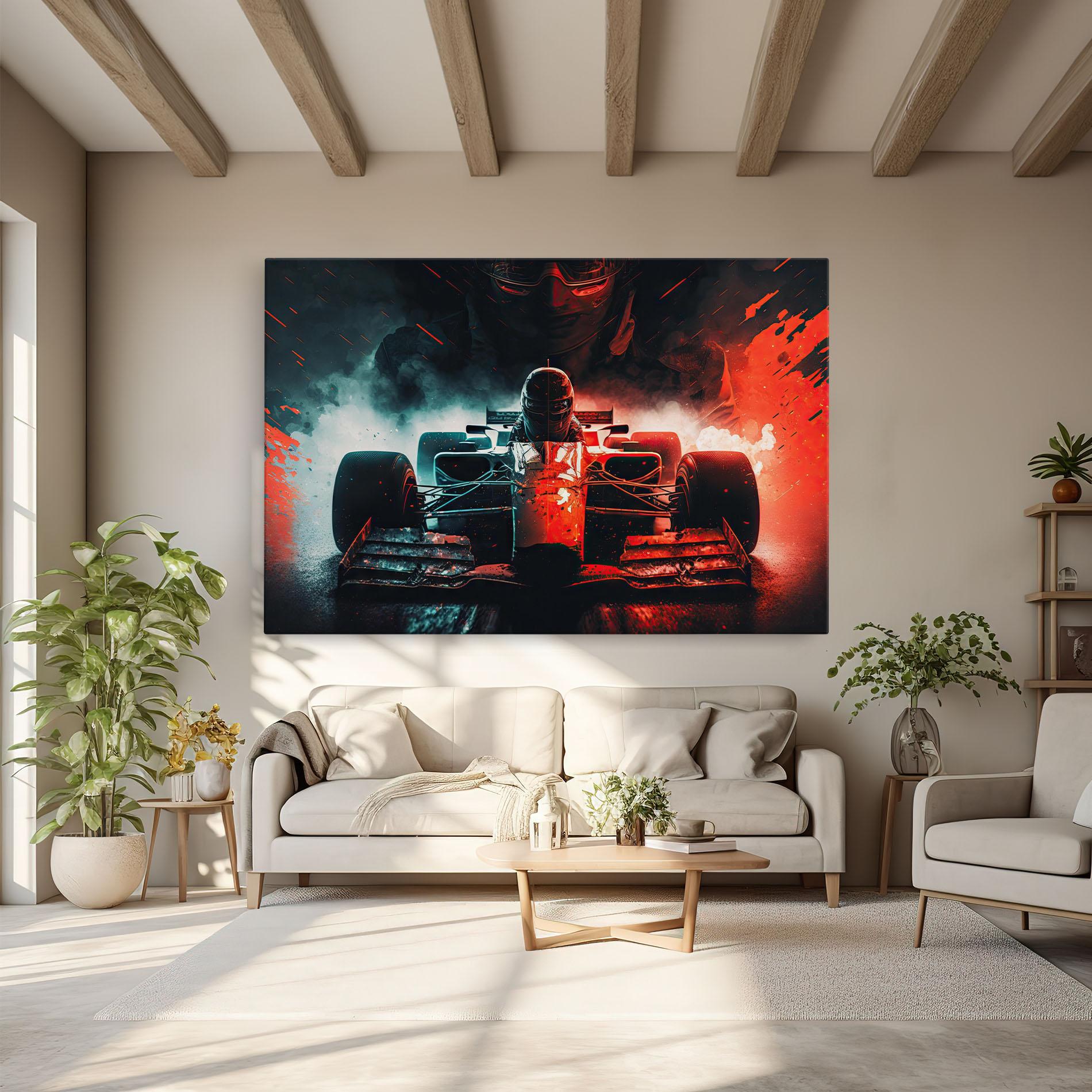 Obraz na Płótnie Blue Red F1 mockup 6