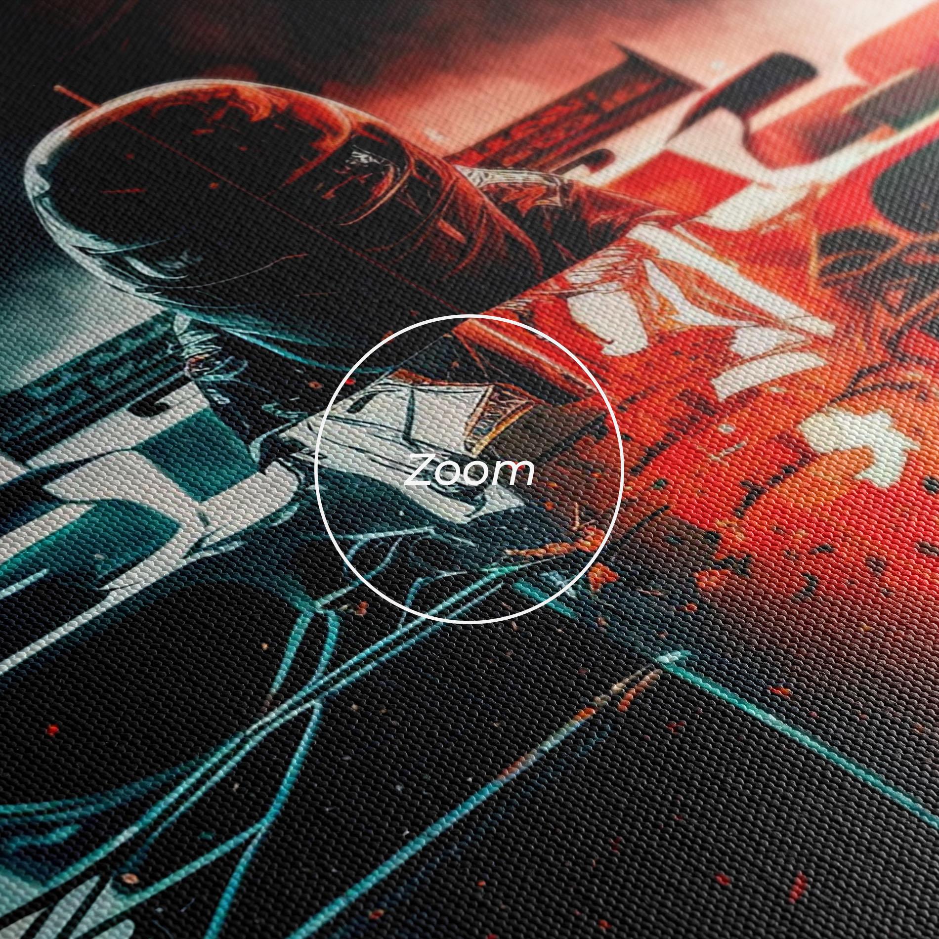 Obraz na Płótnie Blue Red F1 mockup 3