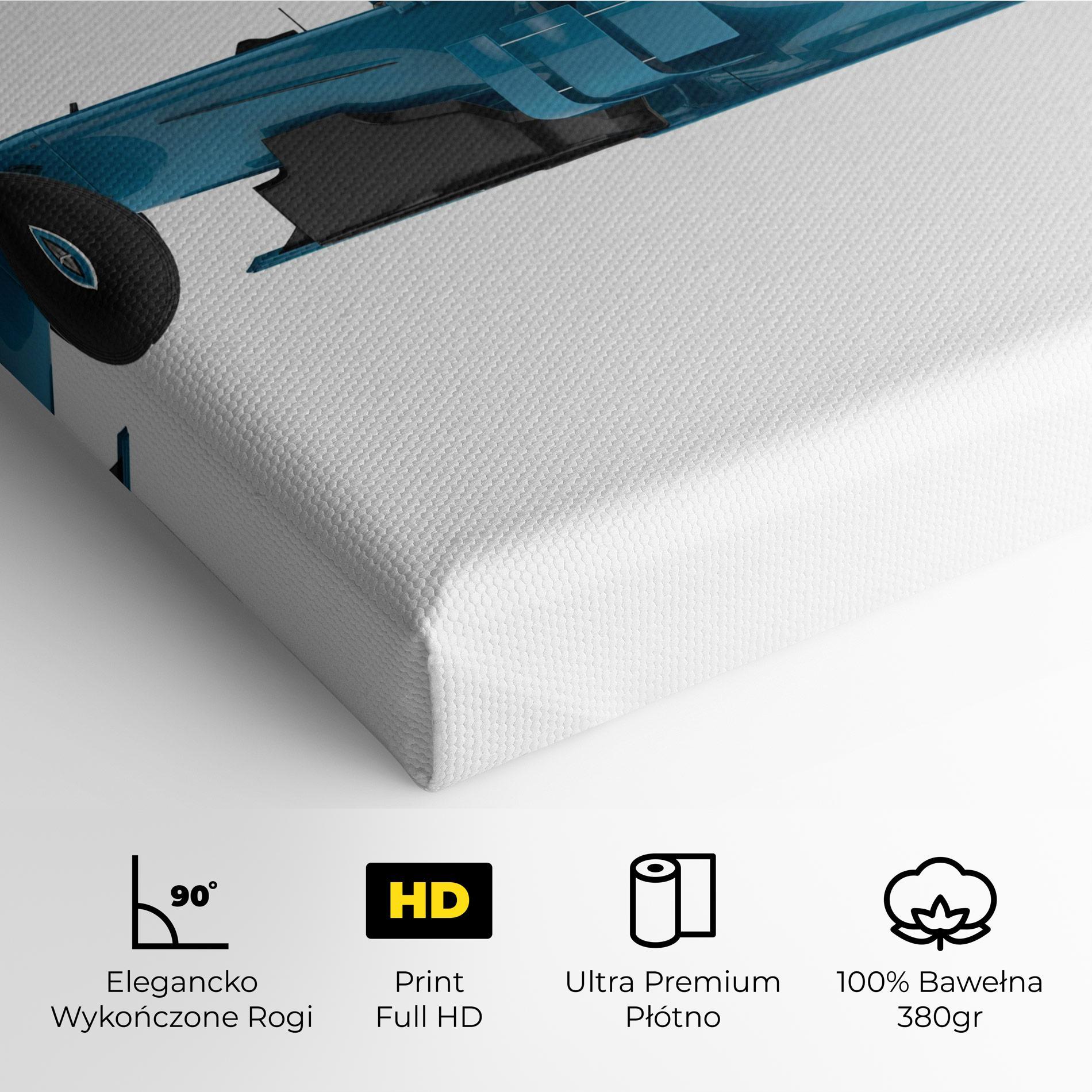 Obraz na Płótnie Blue F1 Toy mockup 4