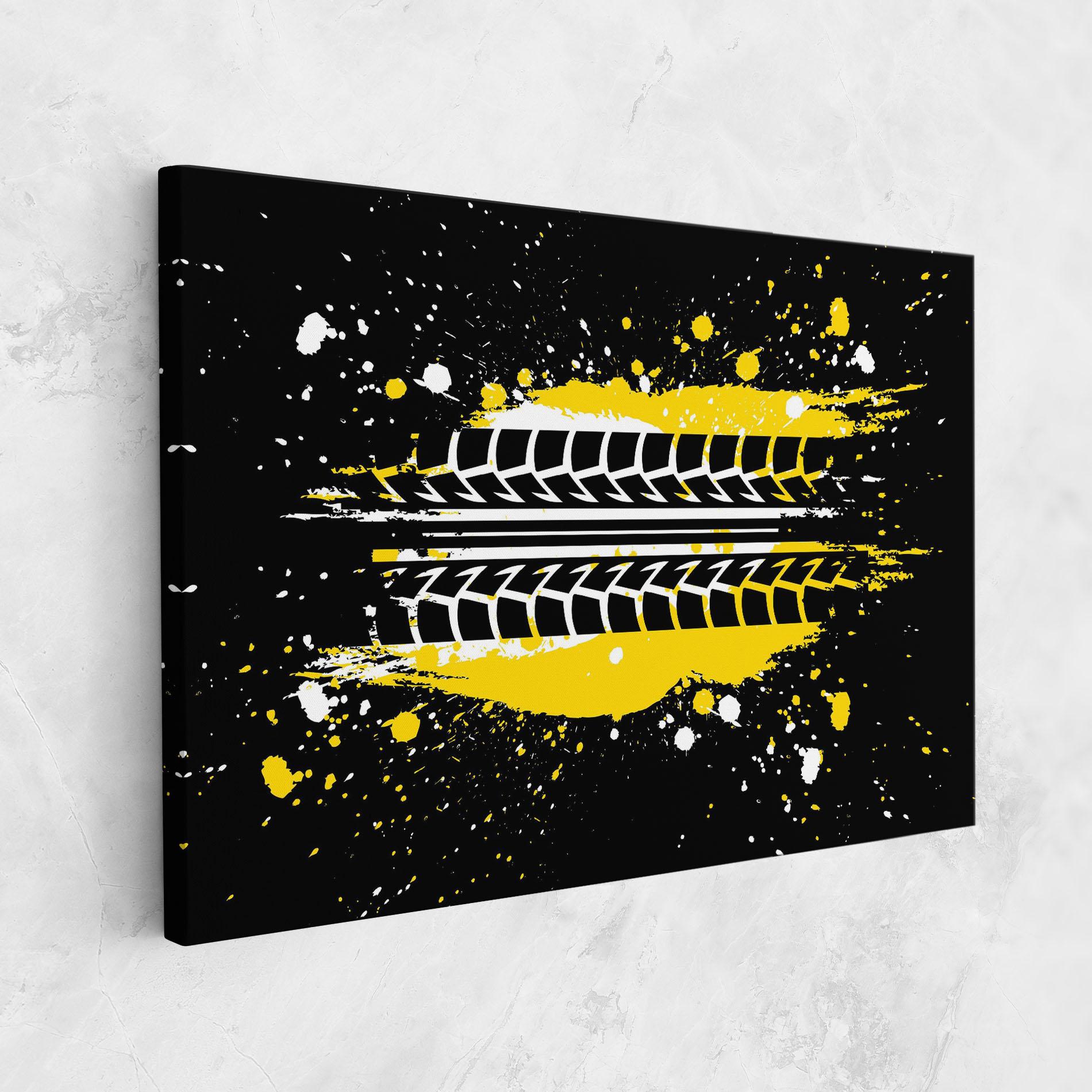 Obraz na Płótnie Yellow Traces mockup 1