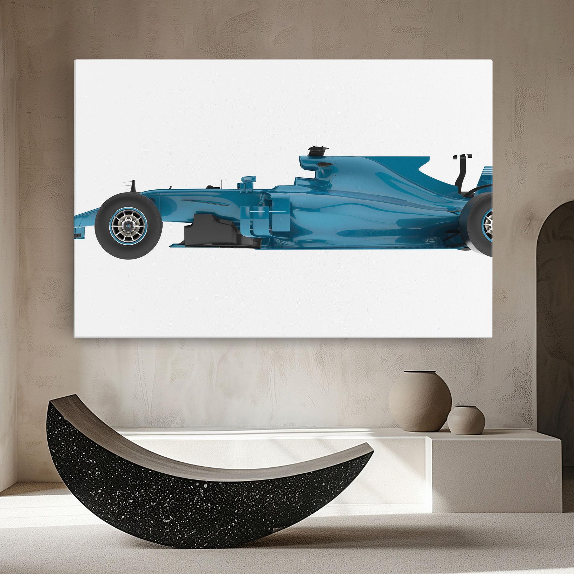 Obraz na Płótnie Blue F1 Toy mockup 8