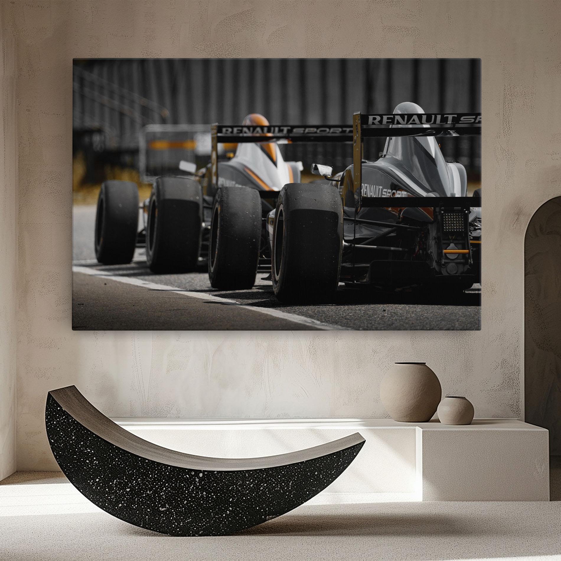 Obraz na Płótnie Grey F1 Cars mockup 8