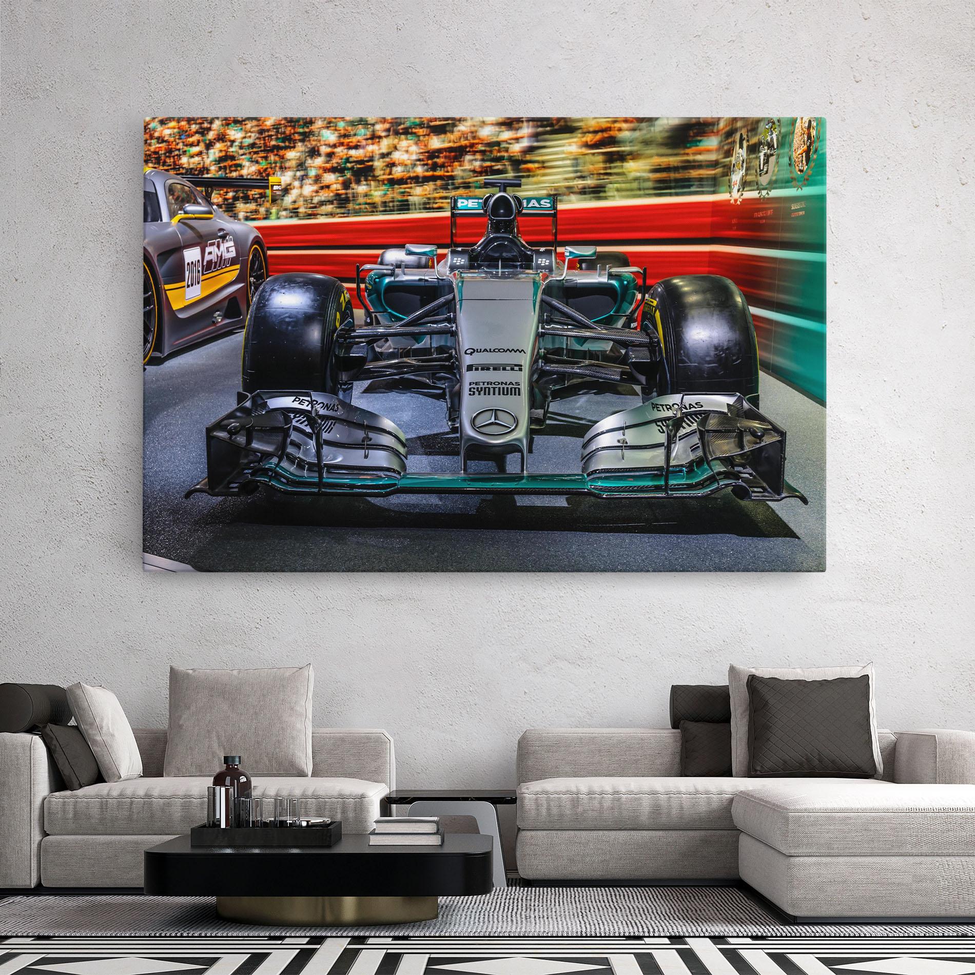 Obraz na Płótnie Black Green F1 mockup 2