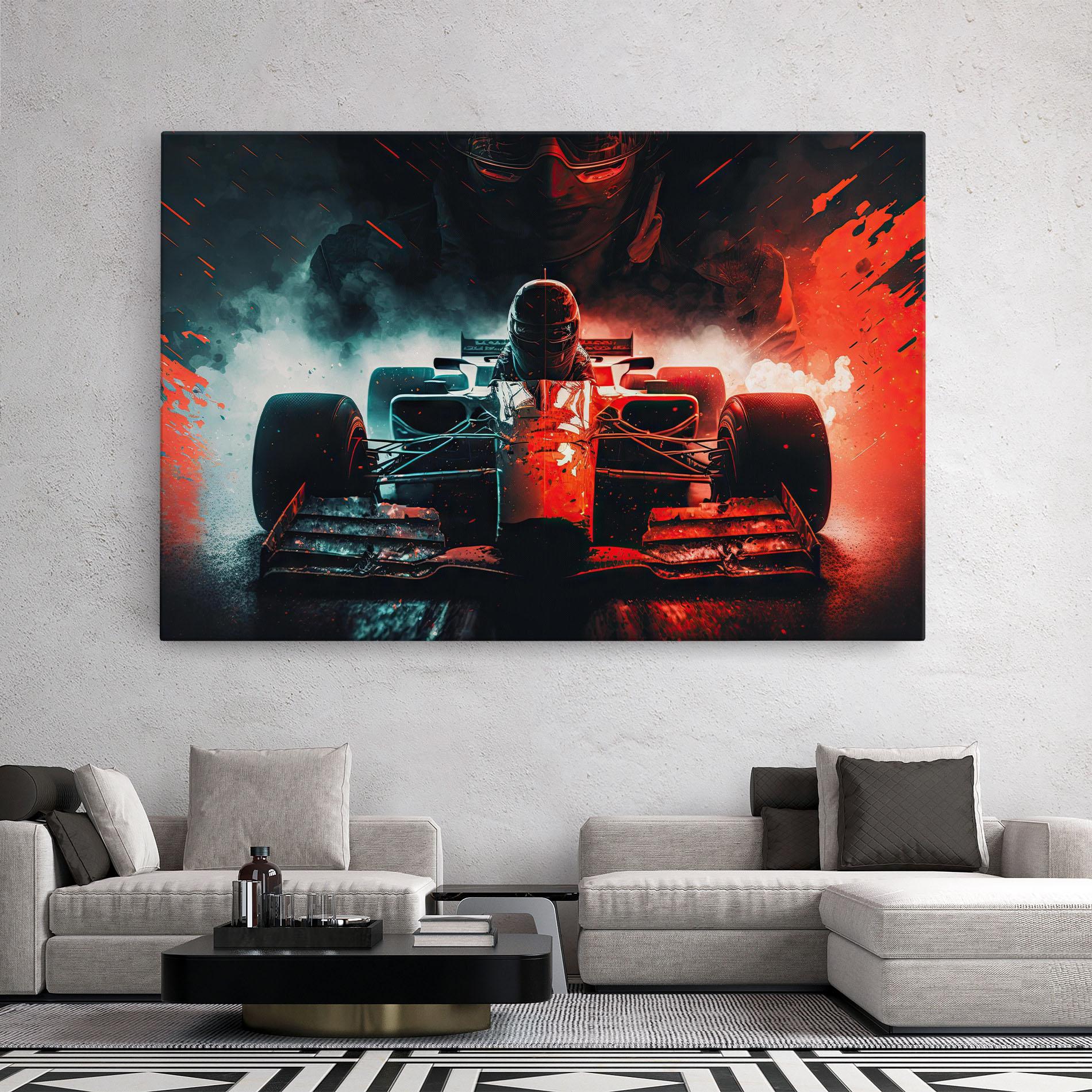 Obraz na Płótnie Blue Red F1 mockup 2