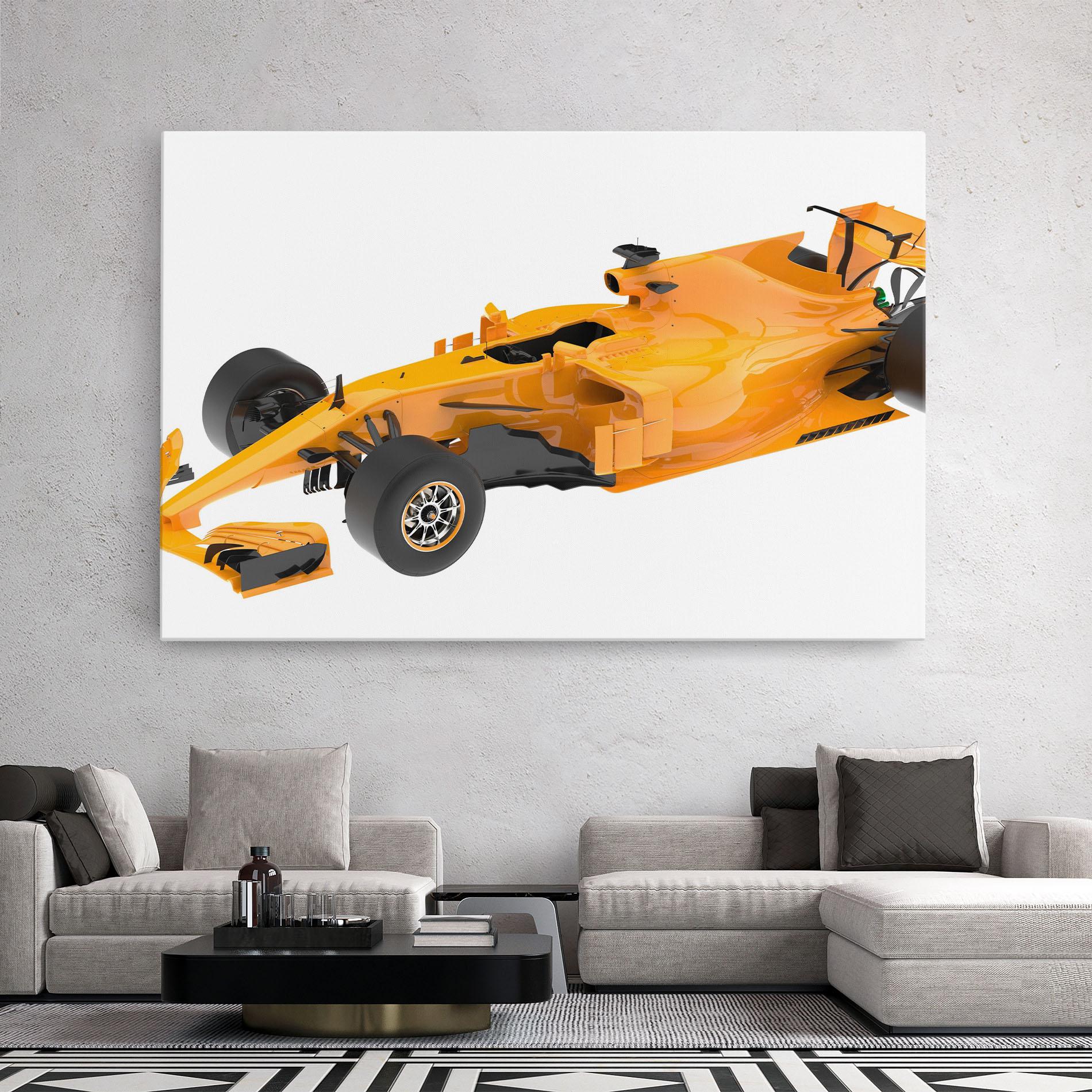 Obraz na Płótnie Yellow F1 Toy mockup 2