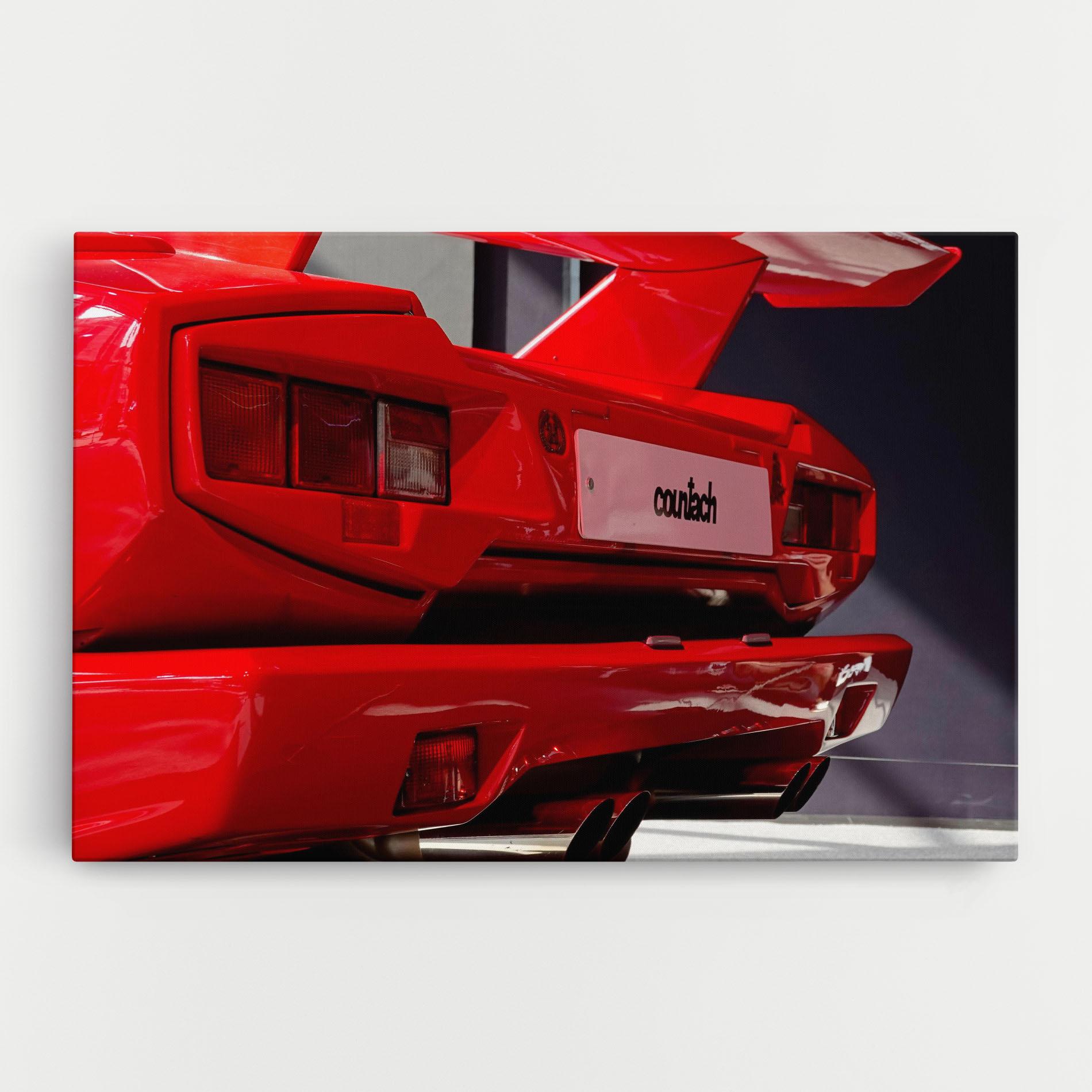 Obraz na Płótnie Red Rear Countach mockup 0