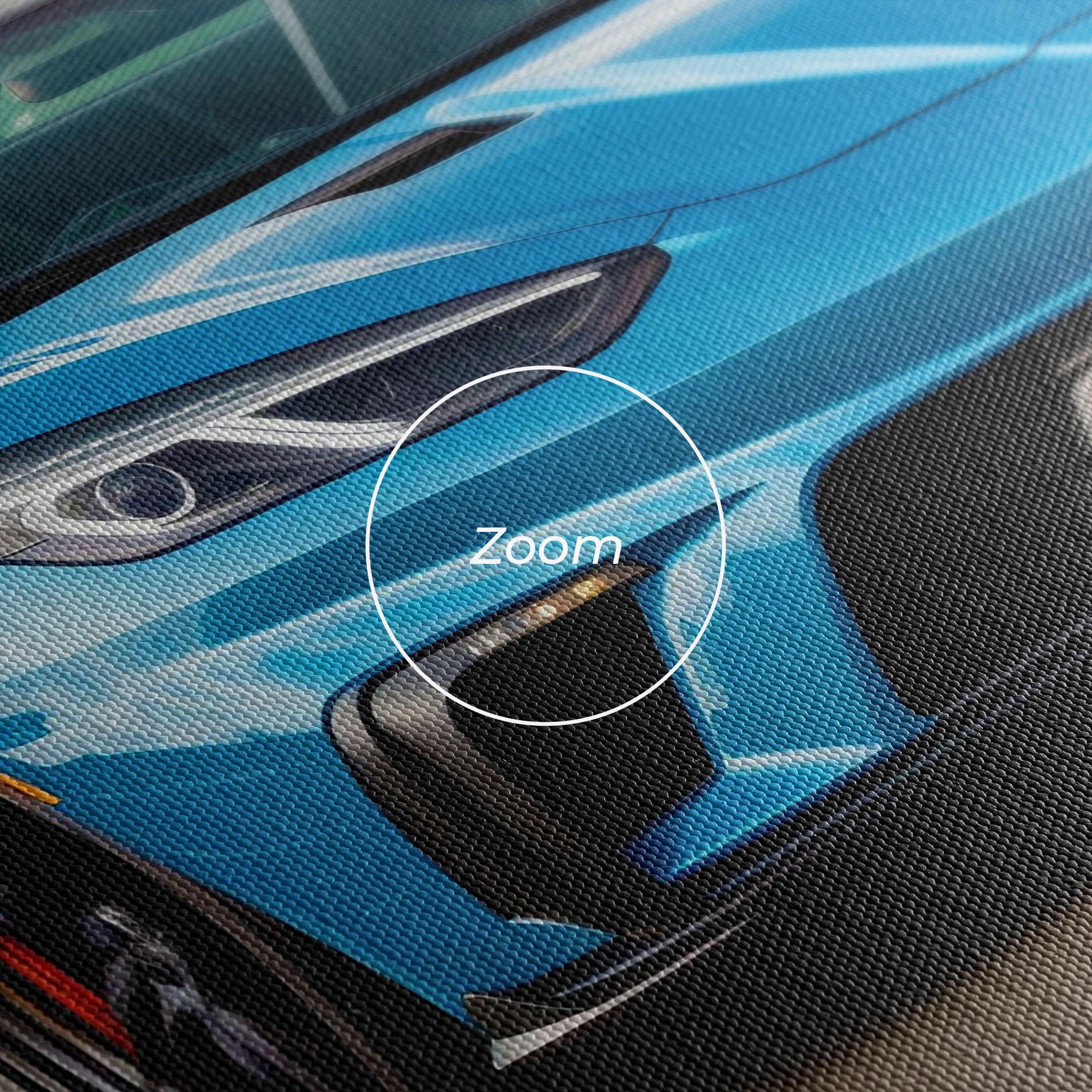 Obraz na Płótnie Blue Sport Car mockup 3