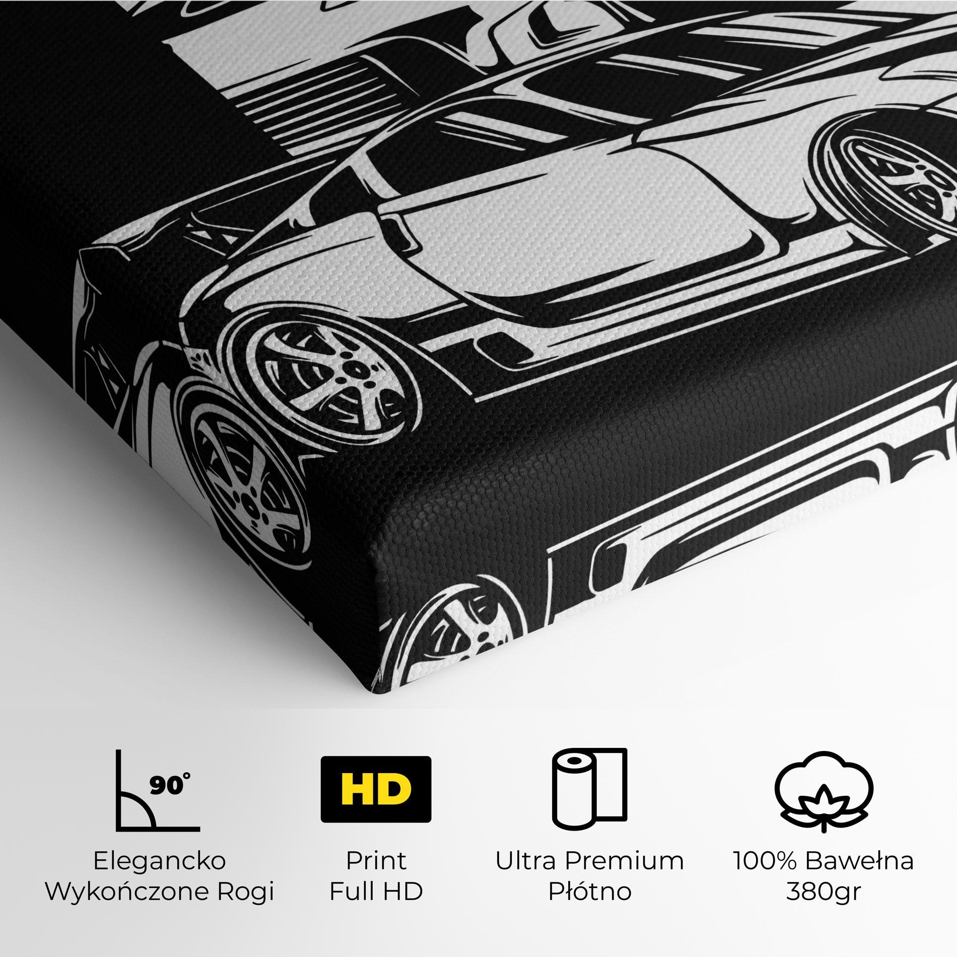 Obraz na Płótnie Car Street Racing mockup 4