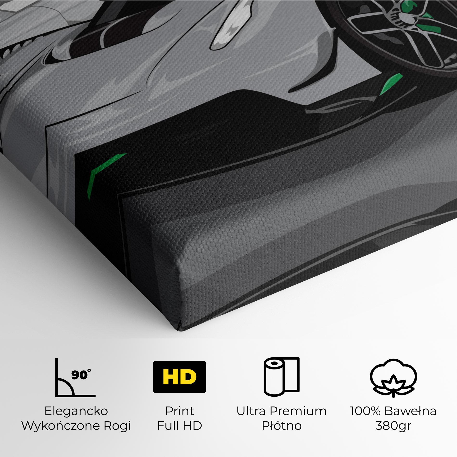 Obraz na Płótnie Grey Sport Car mockup 4