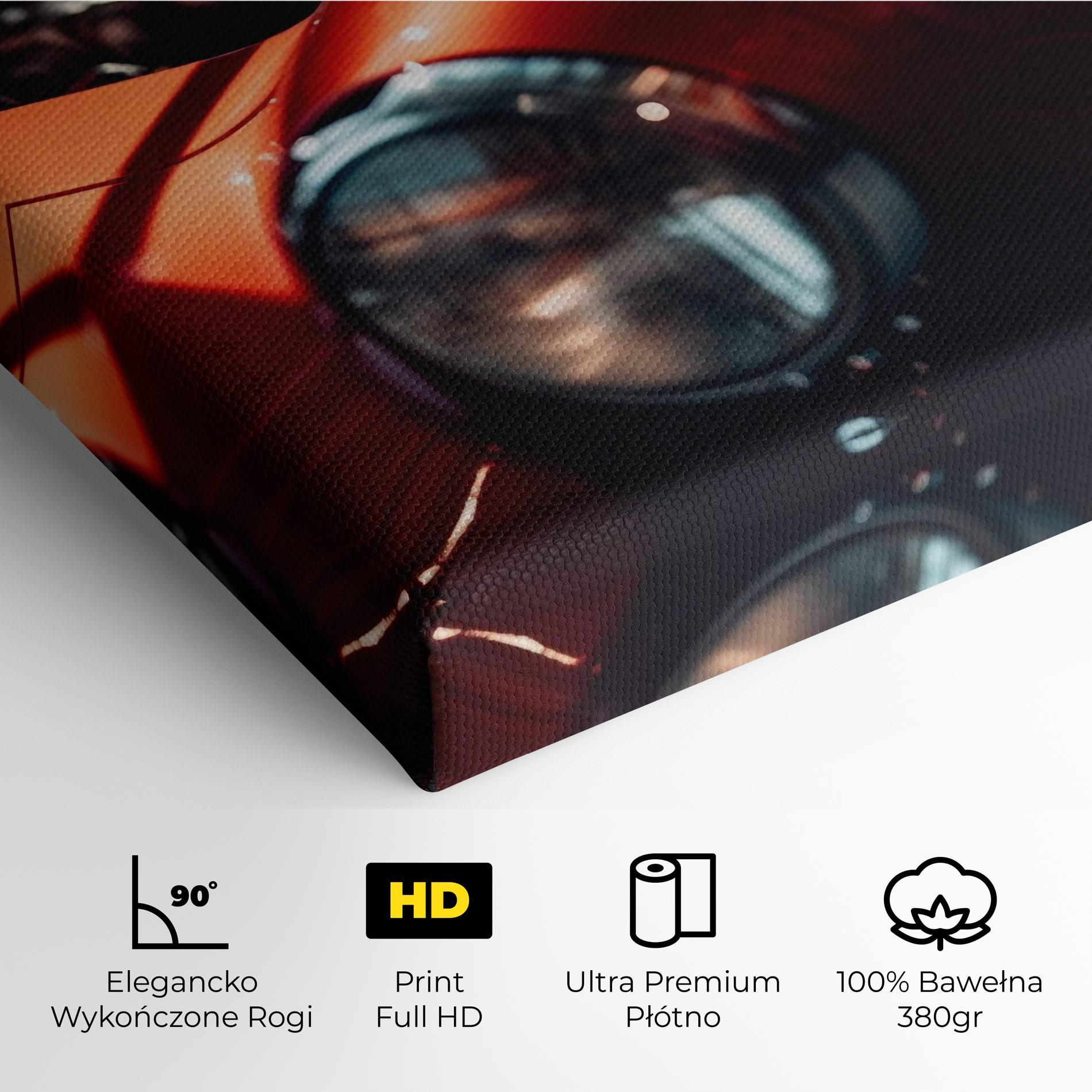 Obraz na Płótnie Old Vintage Red Car mockup 4