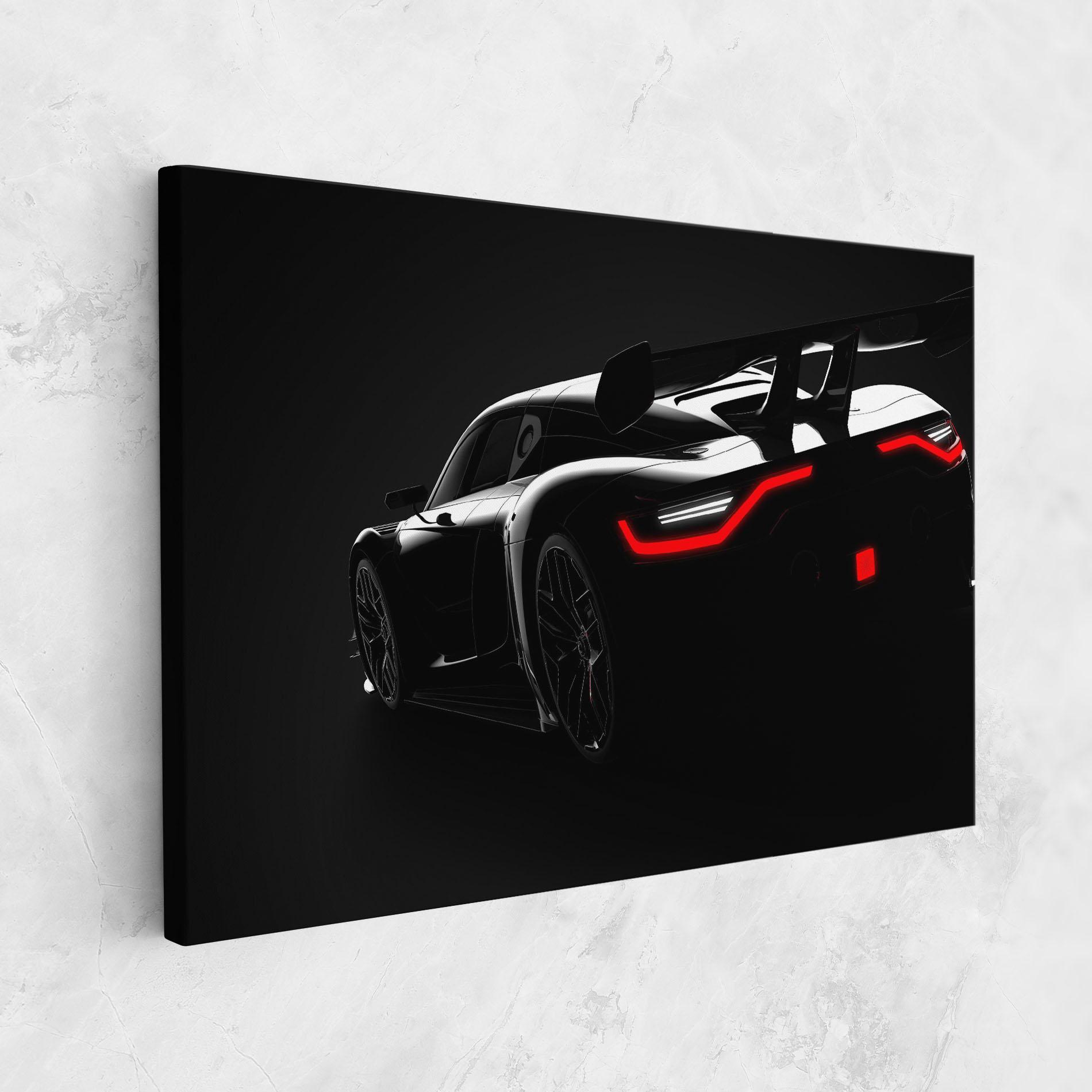 Obraz na Płótnie Black Hypercar Car mockup 1