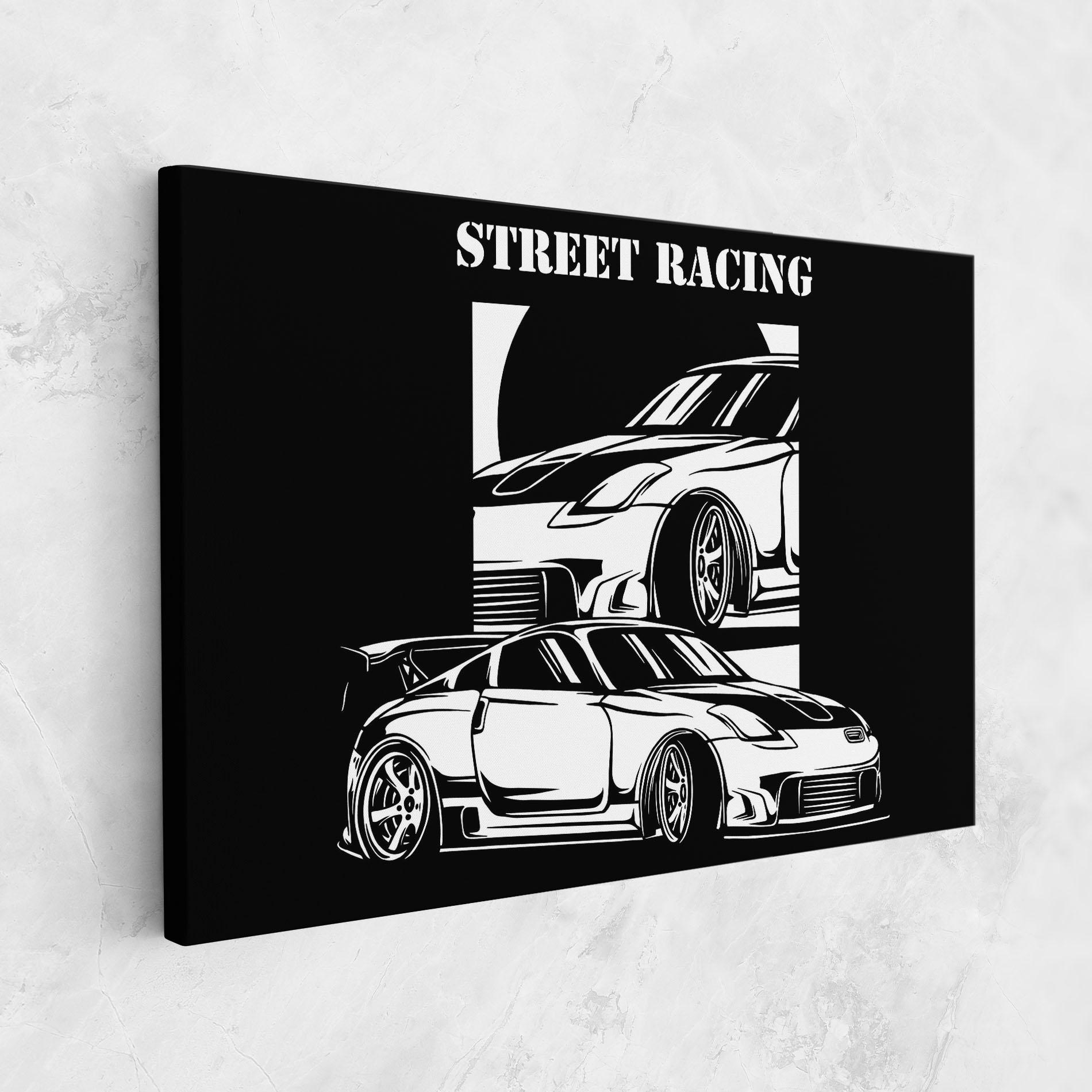 Obraz na Płótnie Car Street Racing mockup 1