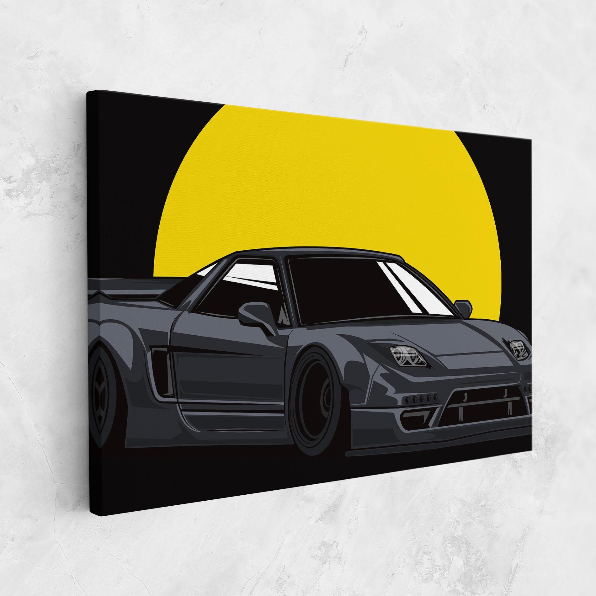 Obraz na Płótnie Yellow Sun Car mockup 1