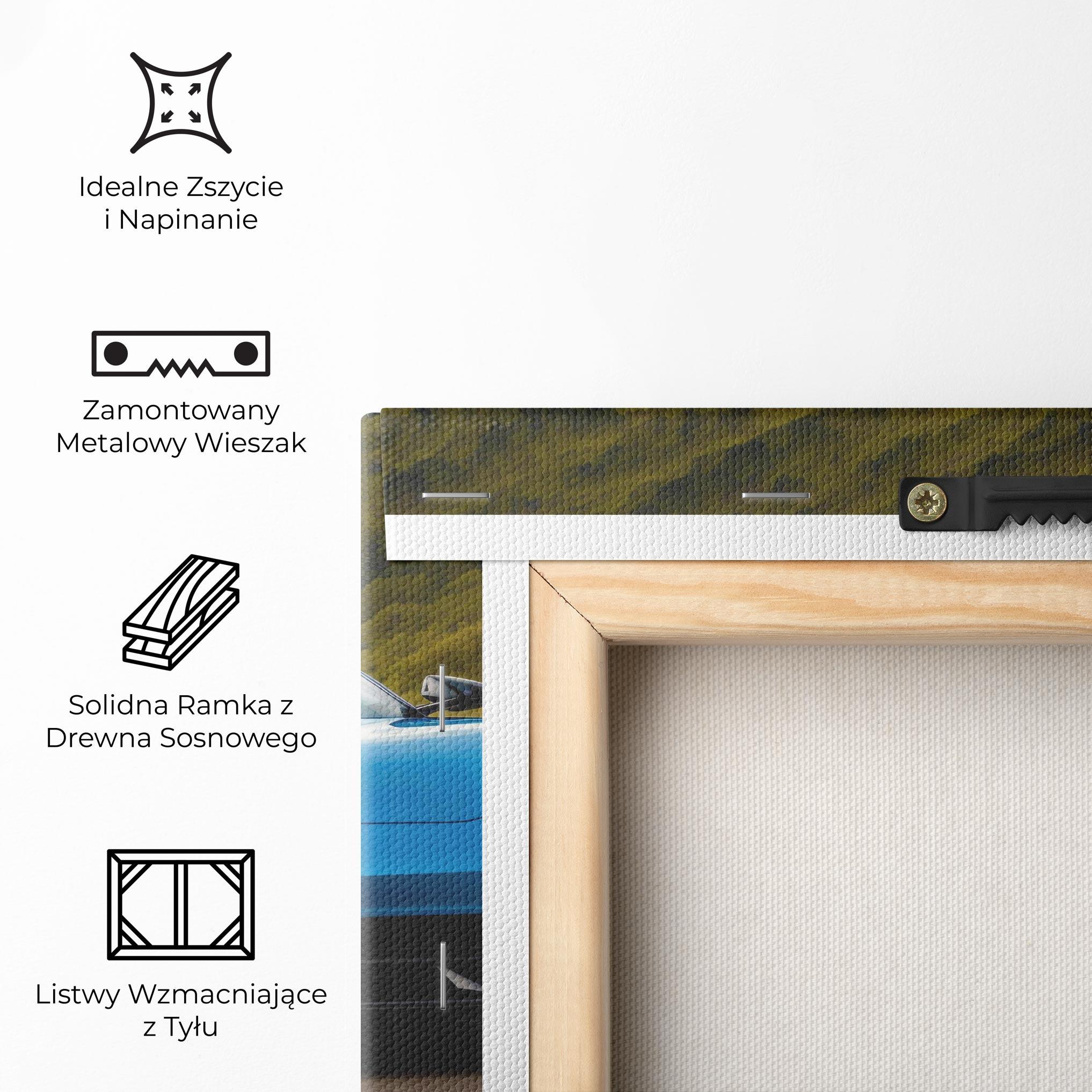 Obraz na Płótnie Blue Sport Car mockup 5