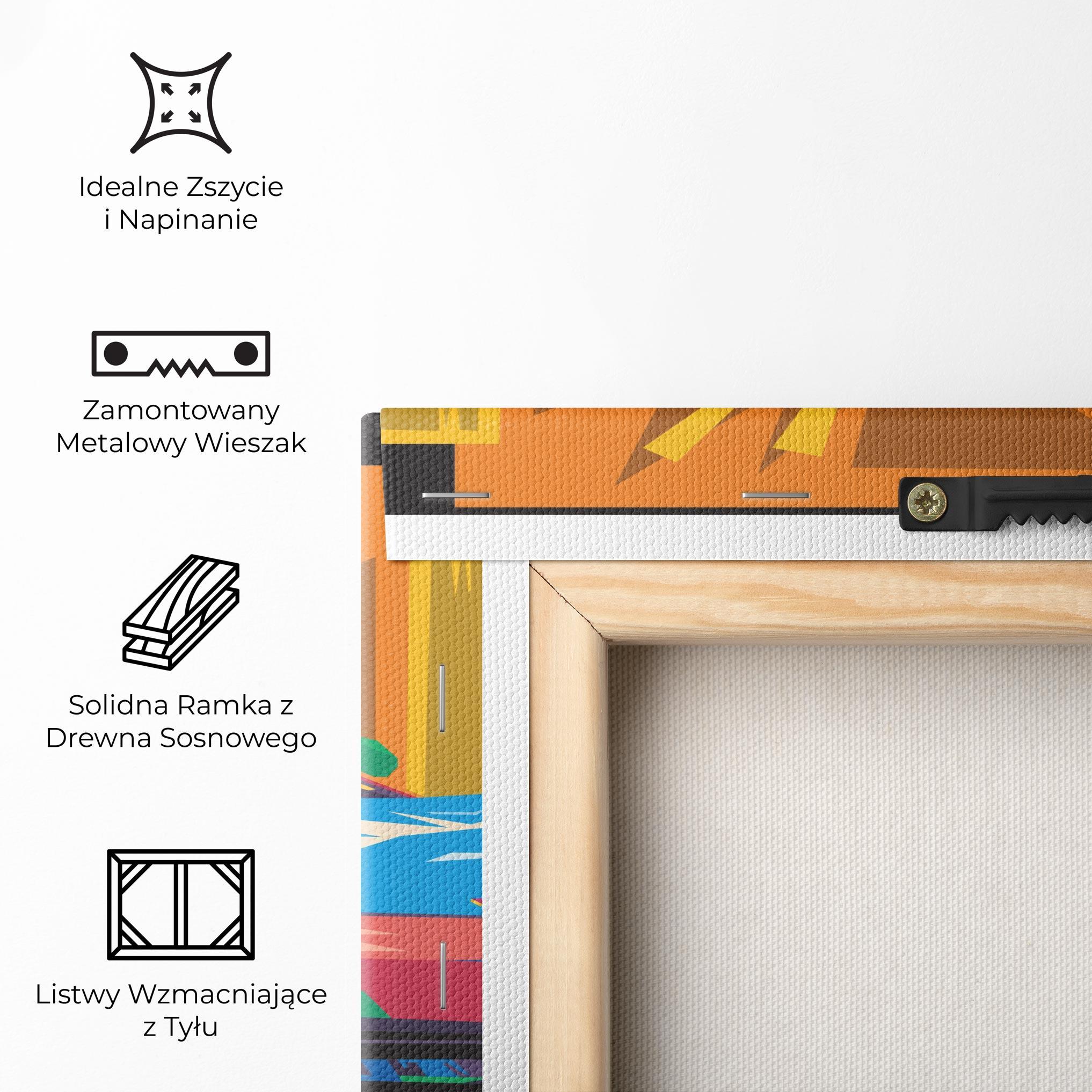 Obraz na Płótnie Colorful Sport Car mockup 5