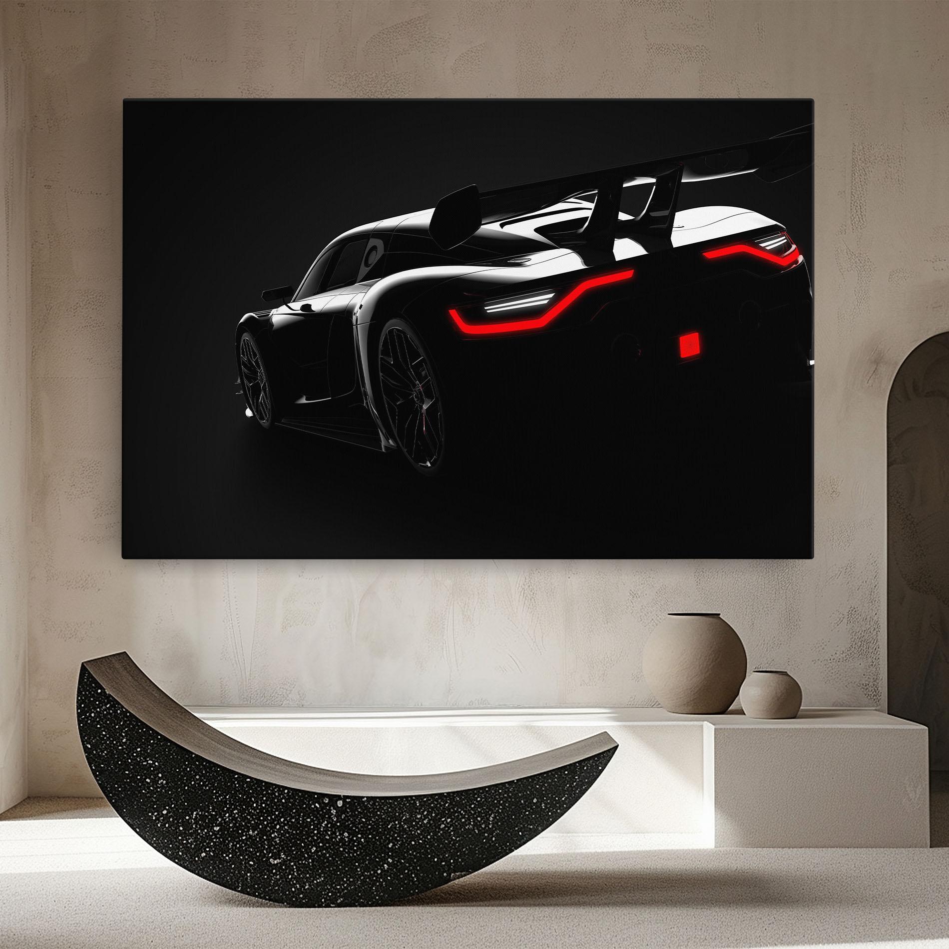 Obraz na Płótnie Black Hypercar Car mockup 8