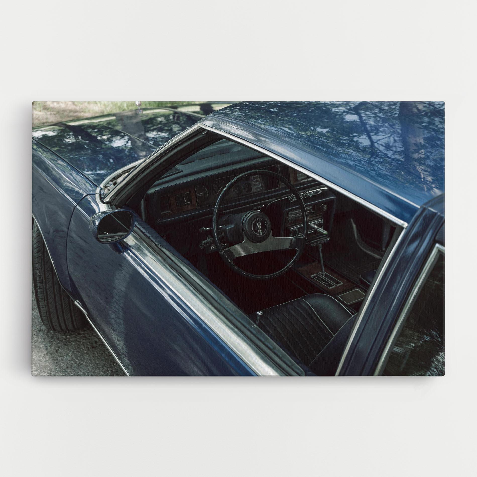 Obraz na Płótnie Old Blue Car mockup 0