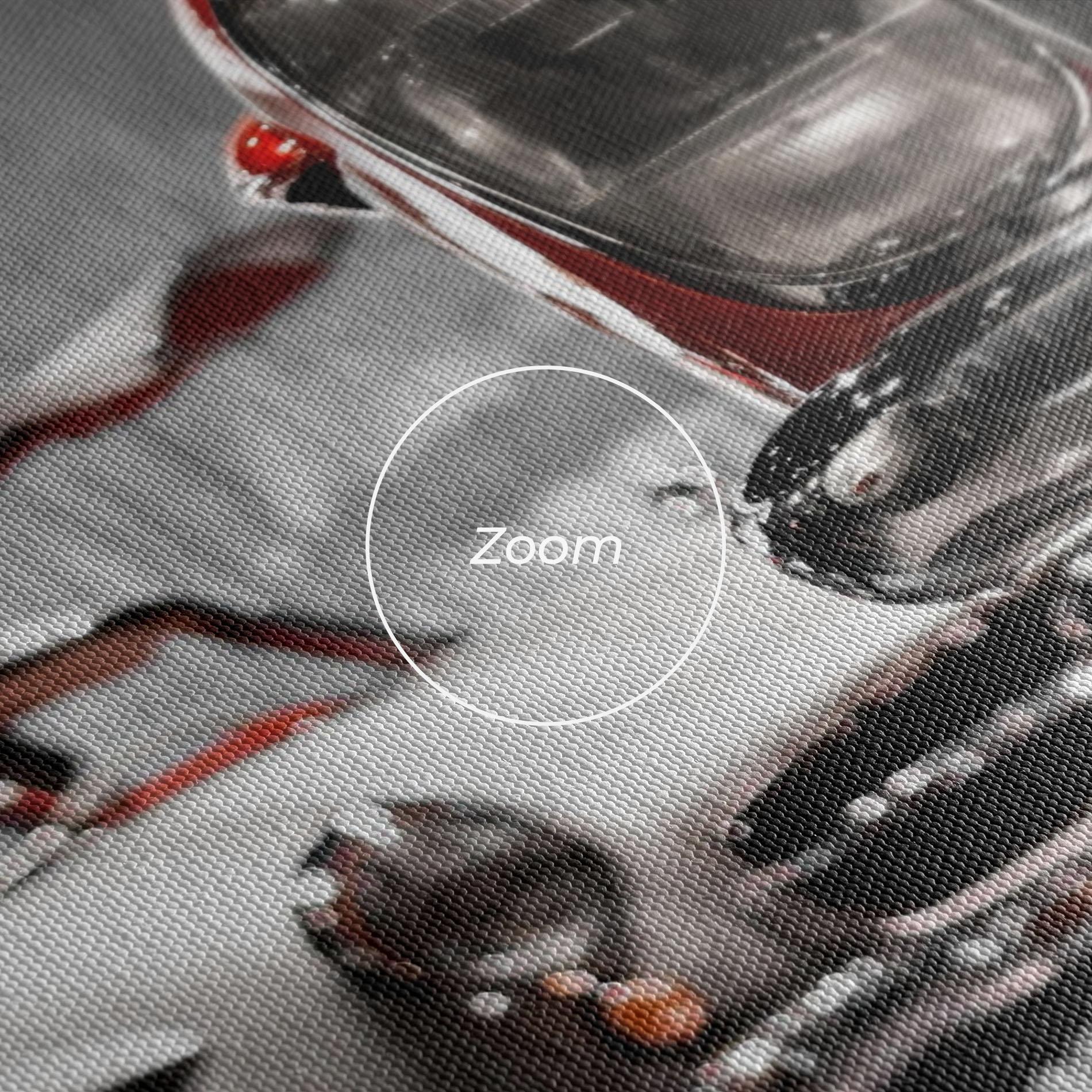 Obraz na Płótnie Vintage Red White mockup 3