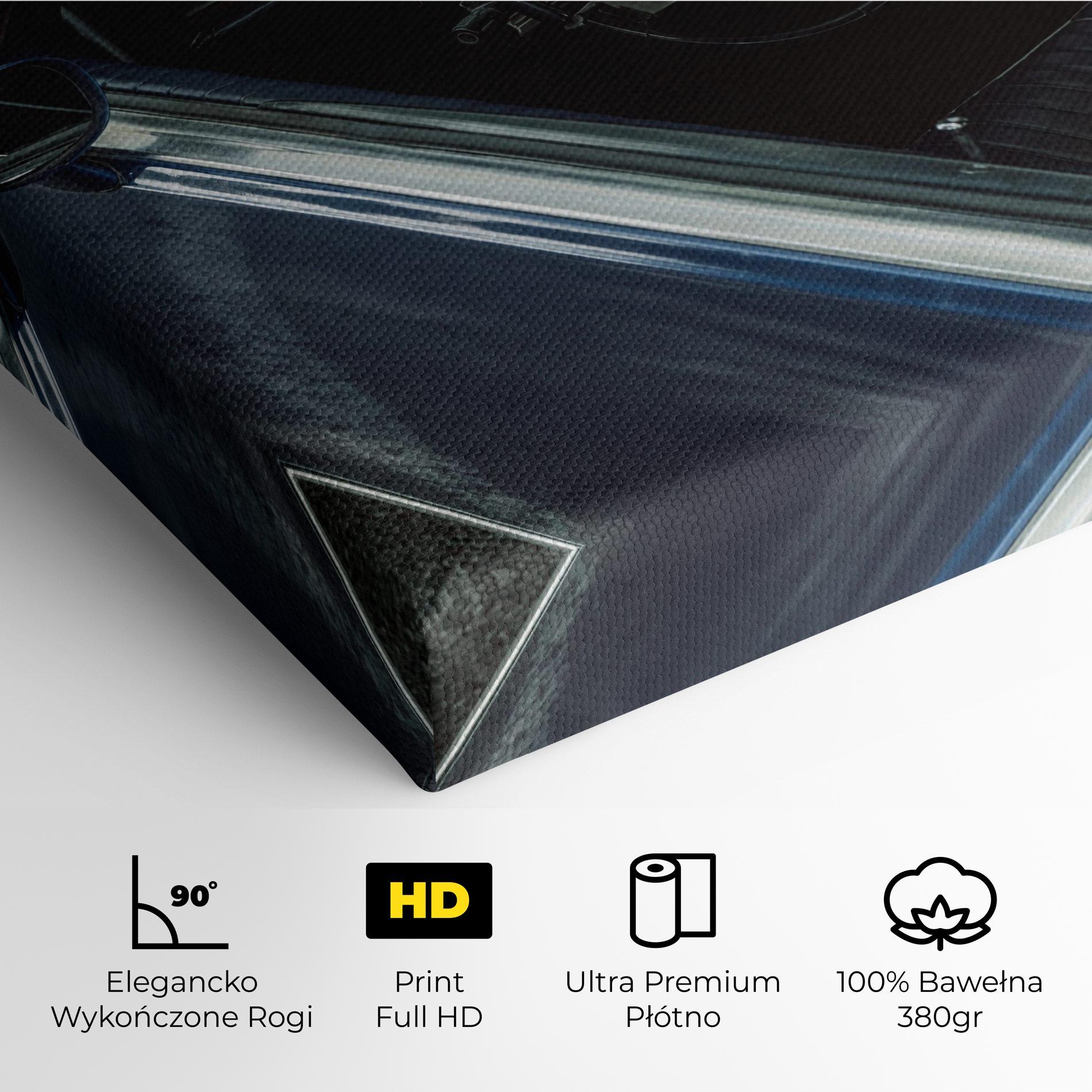 Obraz na Płótnie Old Blue Car mockup 4