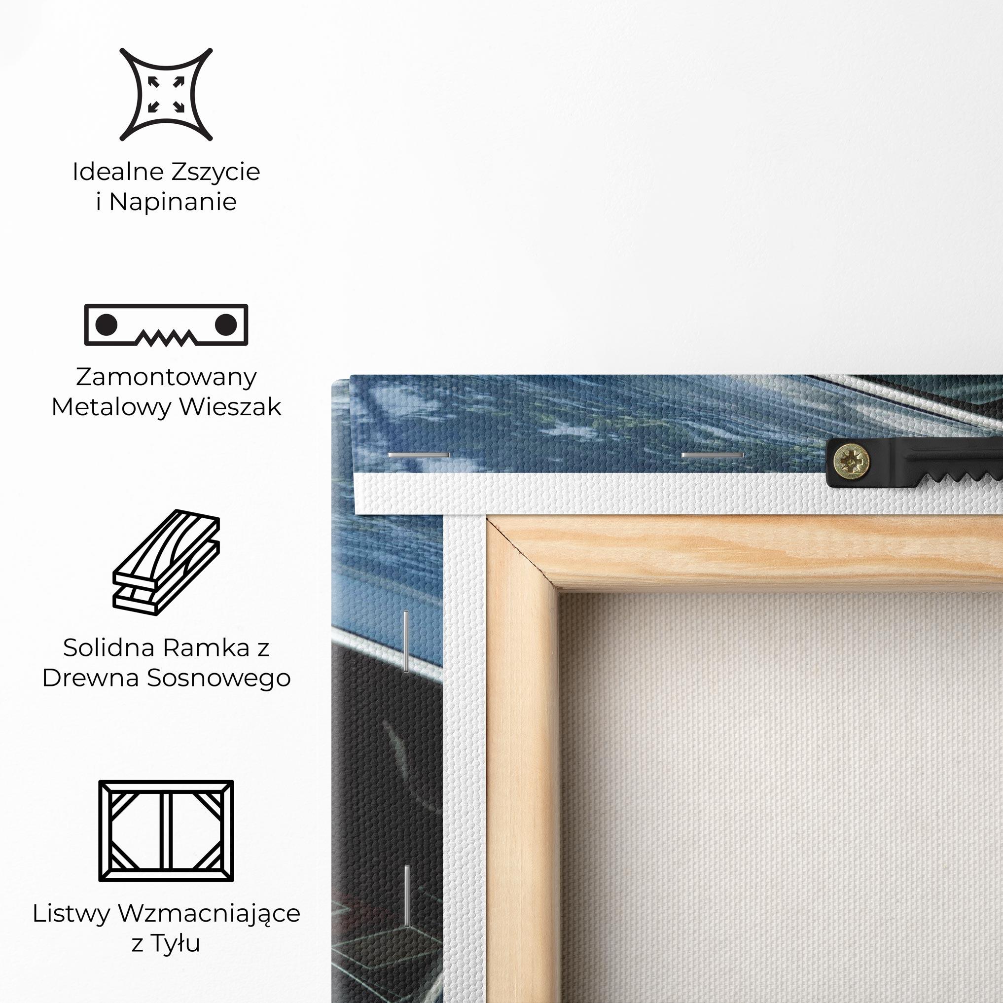 Obraz na Płótnie Old Blue Car mockup 5