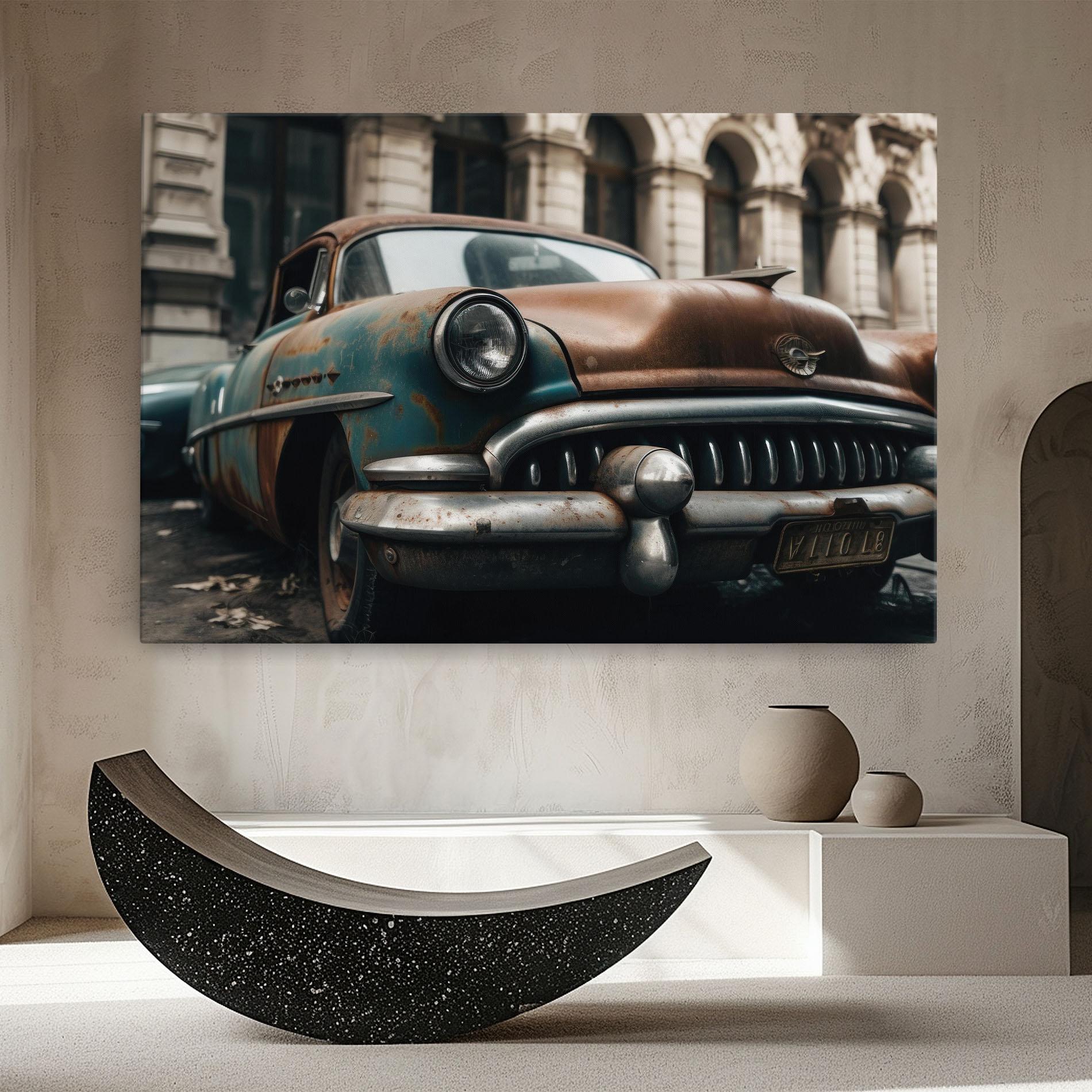 Obraz na Płótnie Old Brown Car mockup 8