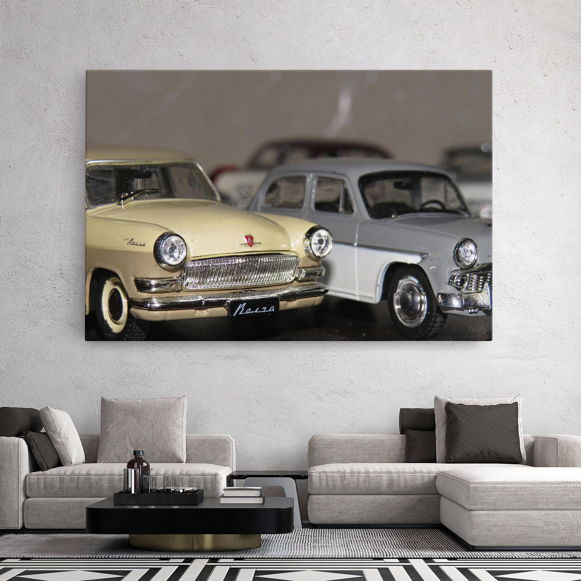 Obraz na Płótnie Cream Grey Car mockup 2