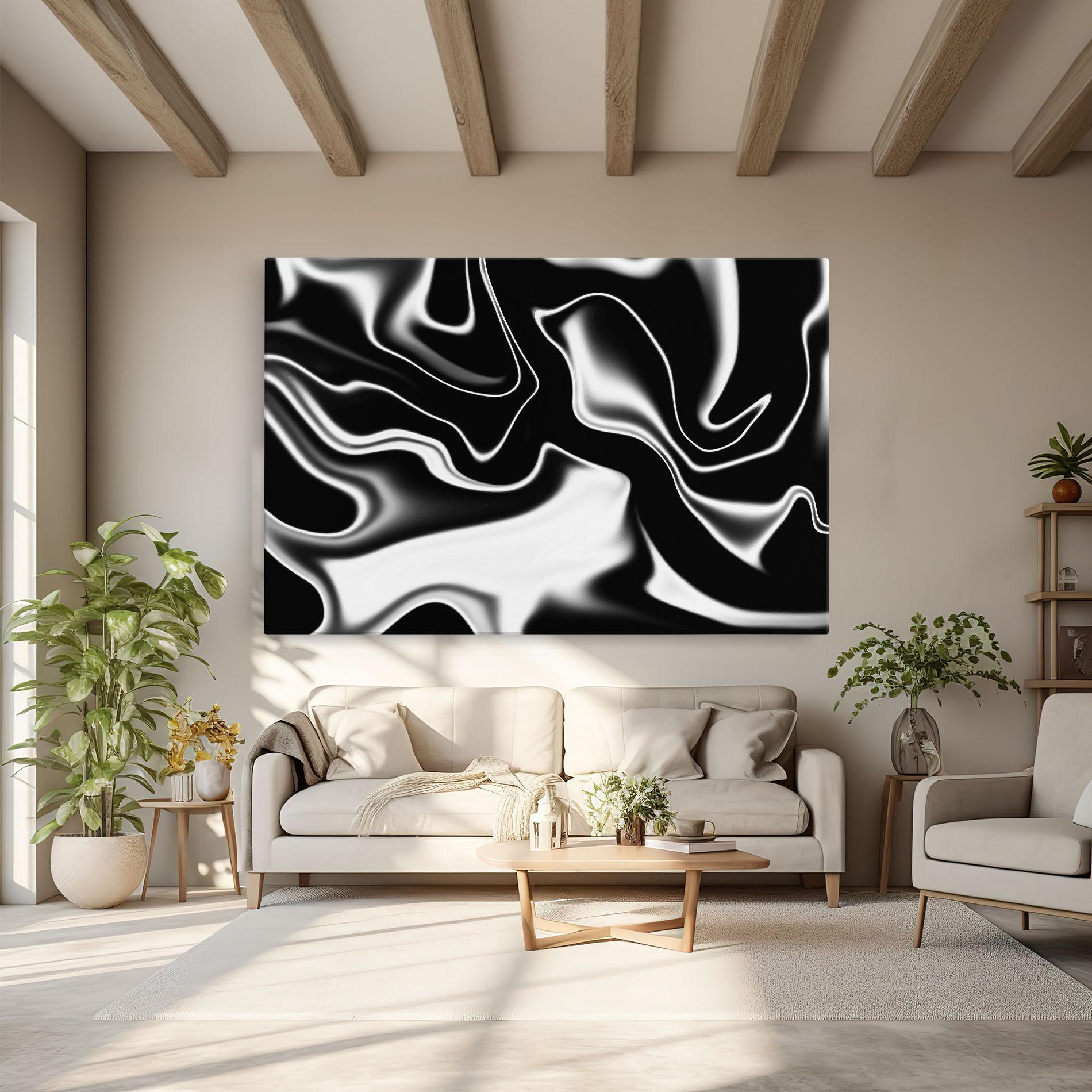 Obraz na Płótnie Black Metalic Art mockup 6