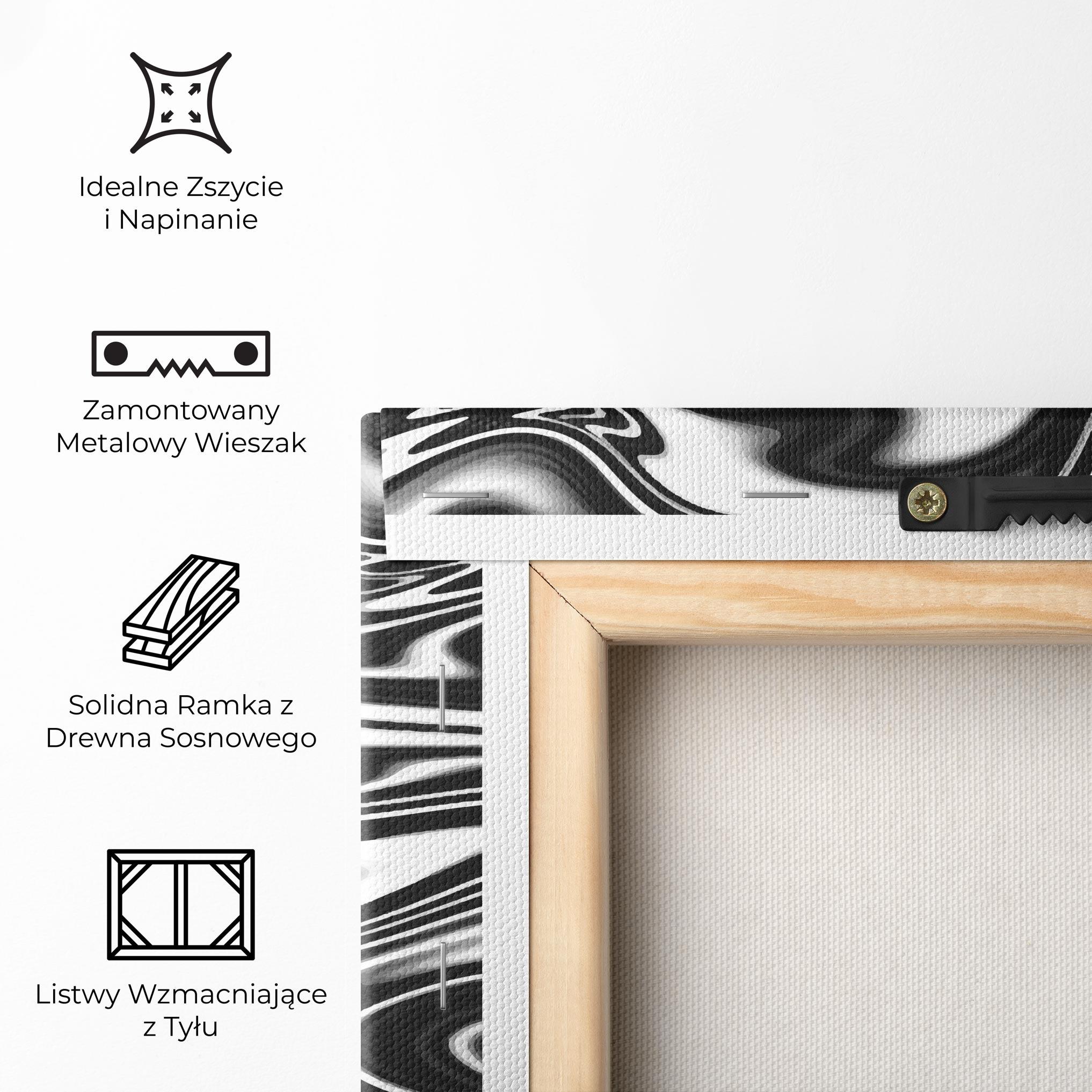 Obraz na Płótnie Black White Liquid mockup 5
