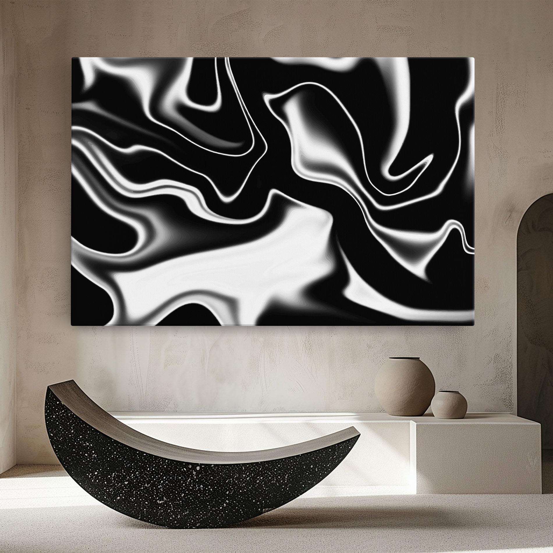 Obraz na Płótnie Black Metalic Art mockup 8