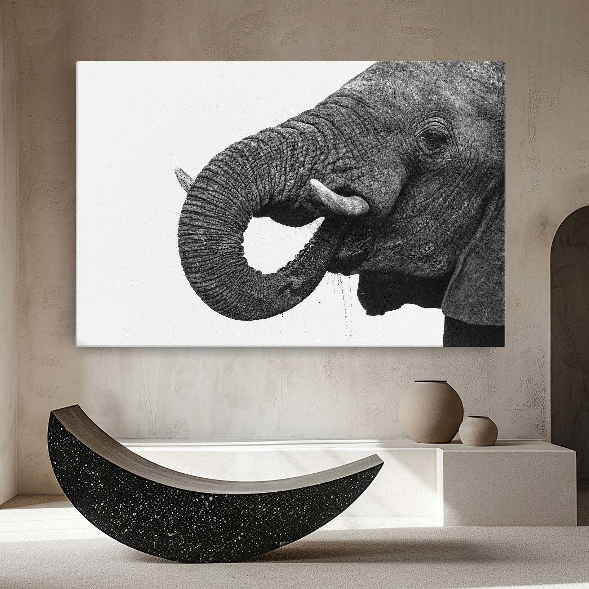 Obraz na Płótnie Elephant Drinking mockup 8