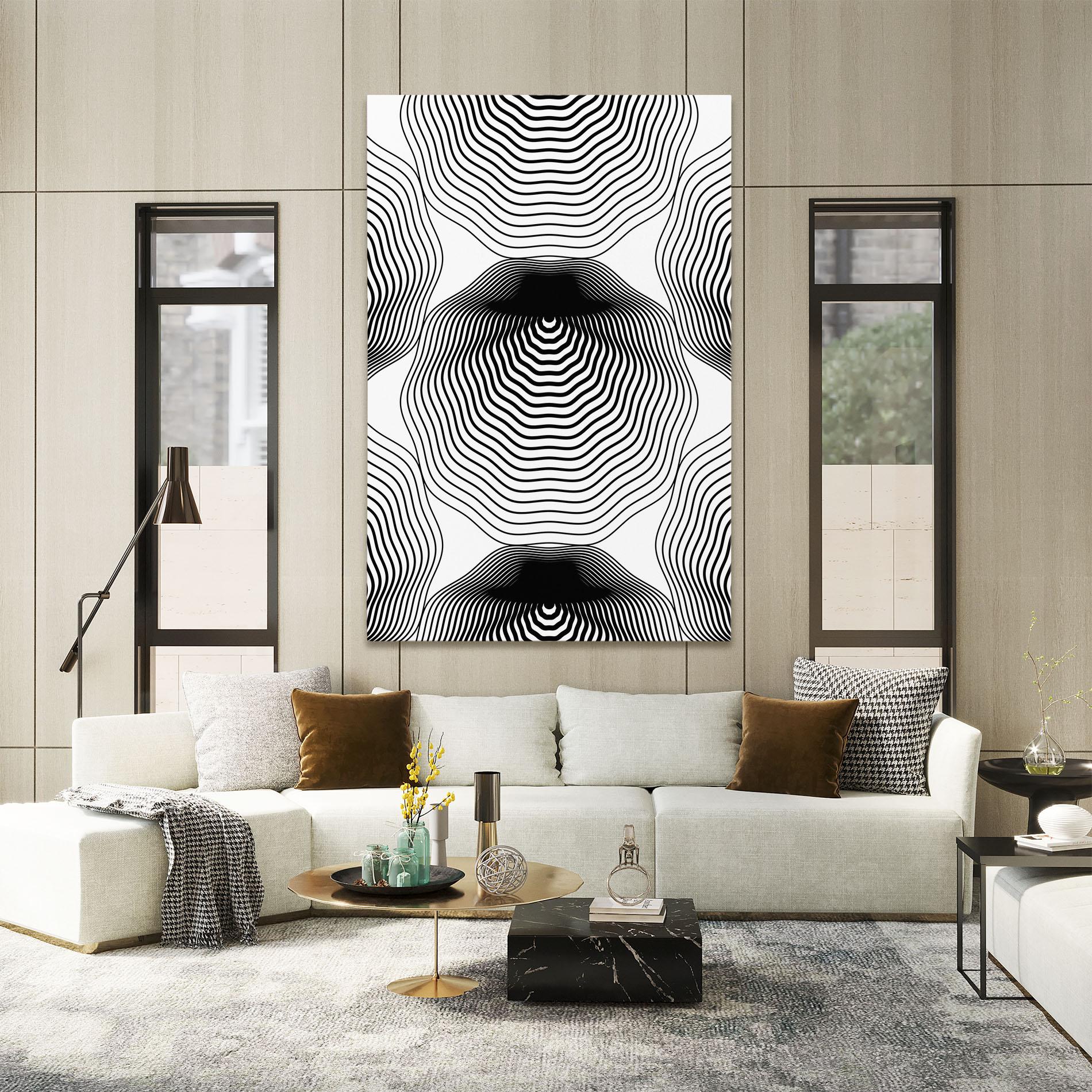 Obraz na Płótnie Black Line Art mockup 2