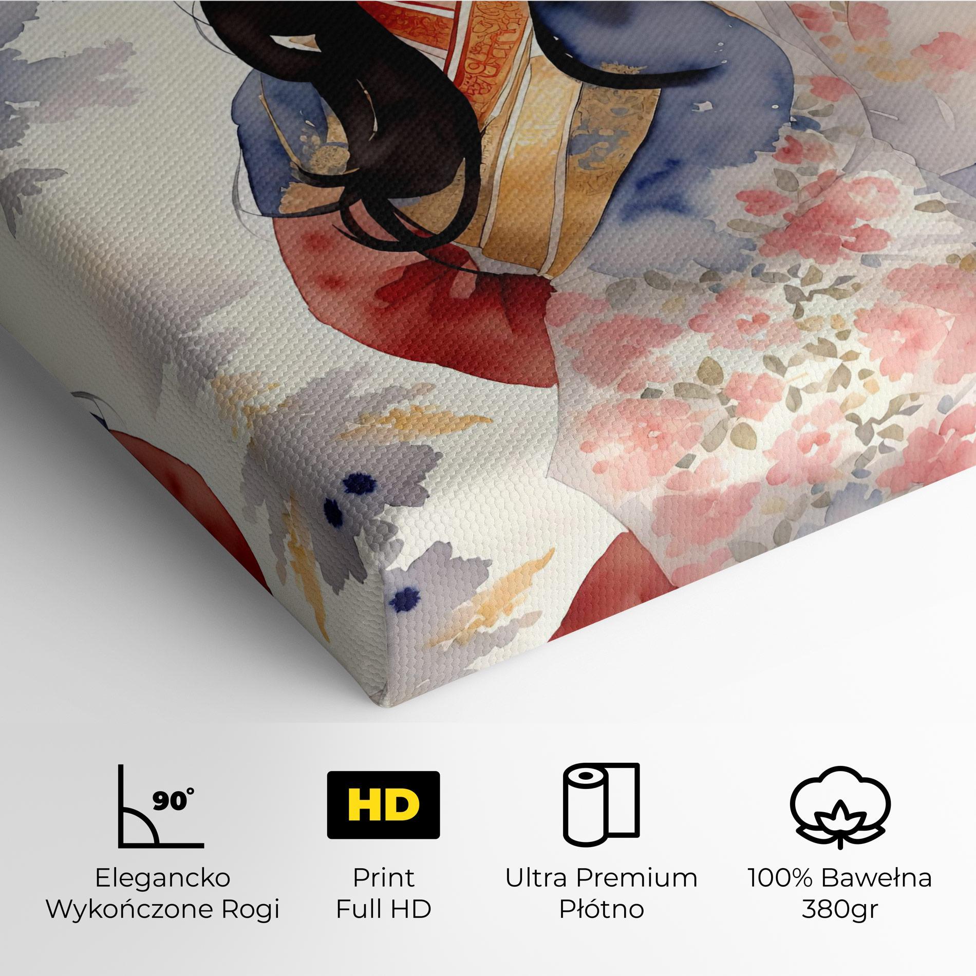 Obraz na Płótnie Asian Woman Dancing mockup 4