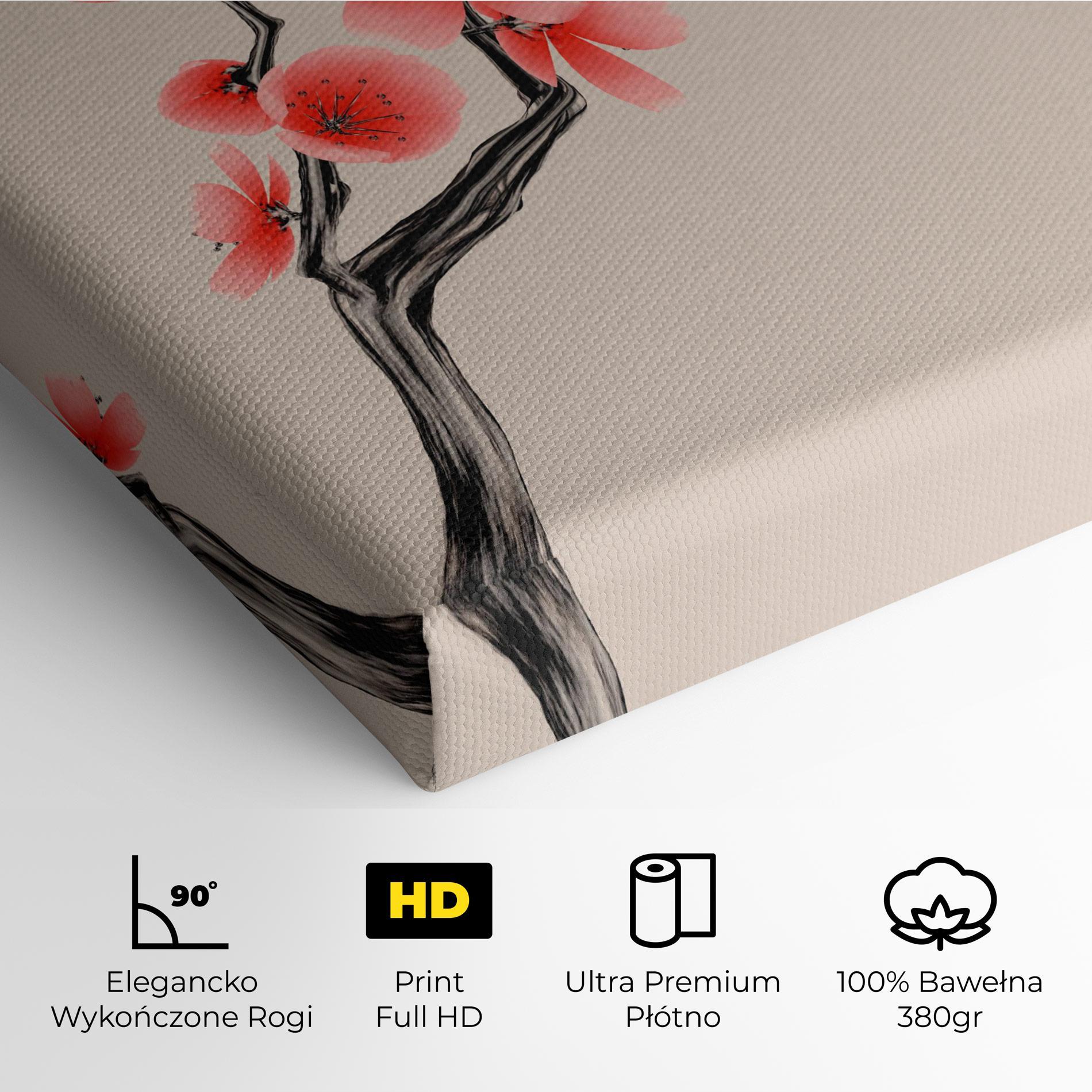 Obraz na Płótnie Chinese Plum Blossom mockup 4