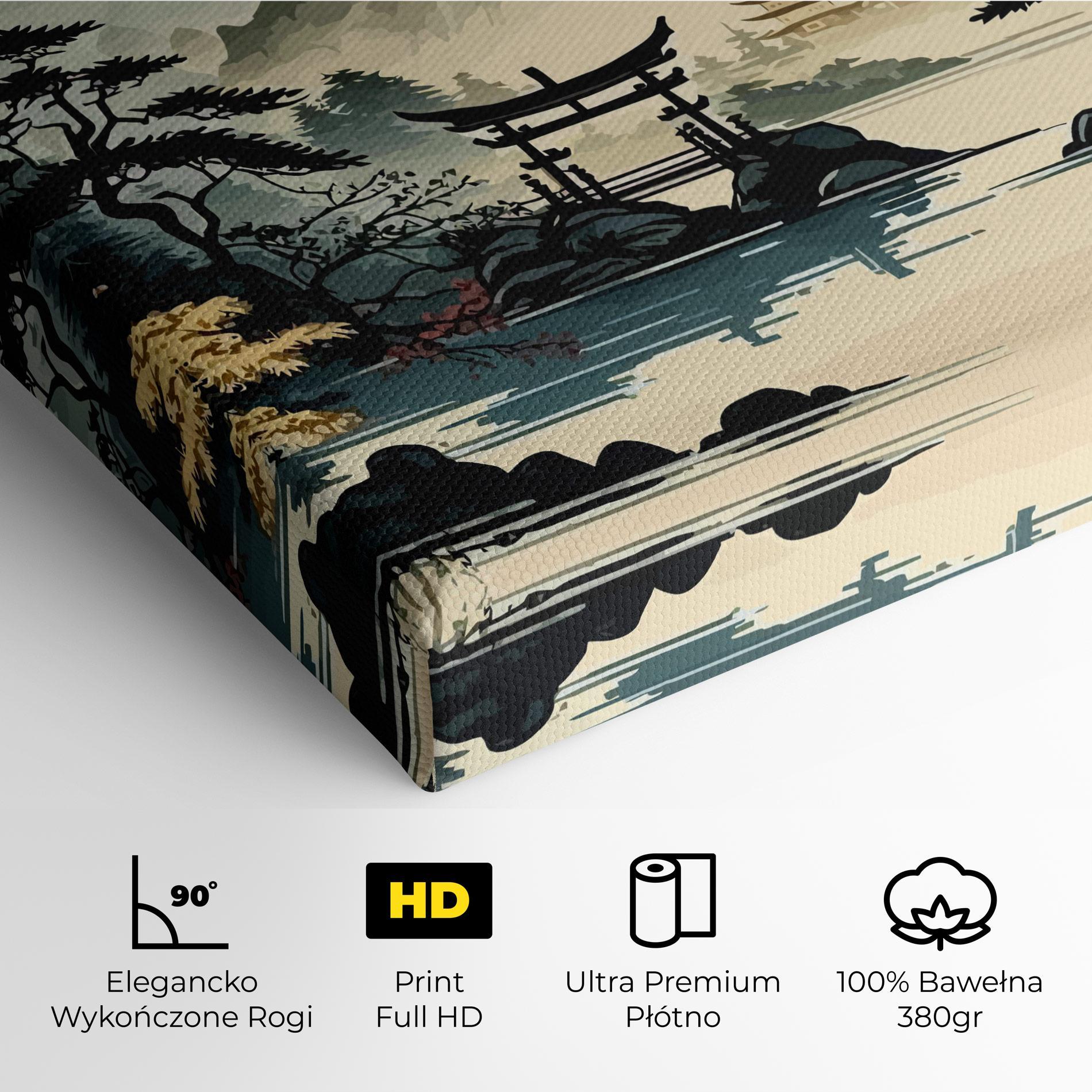 Obraz na Płótnie Cream Chinese Mountain mockup 4