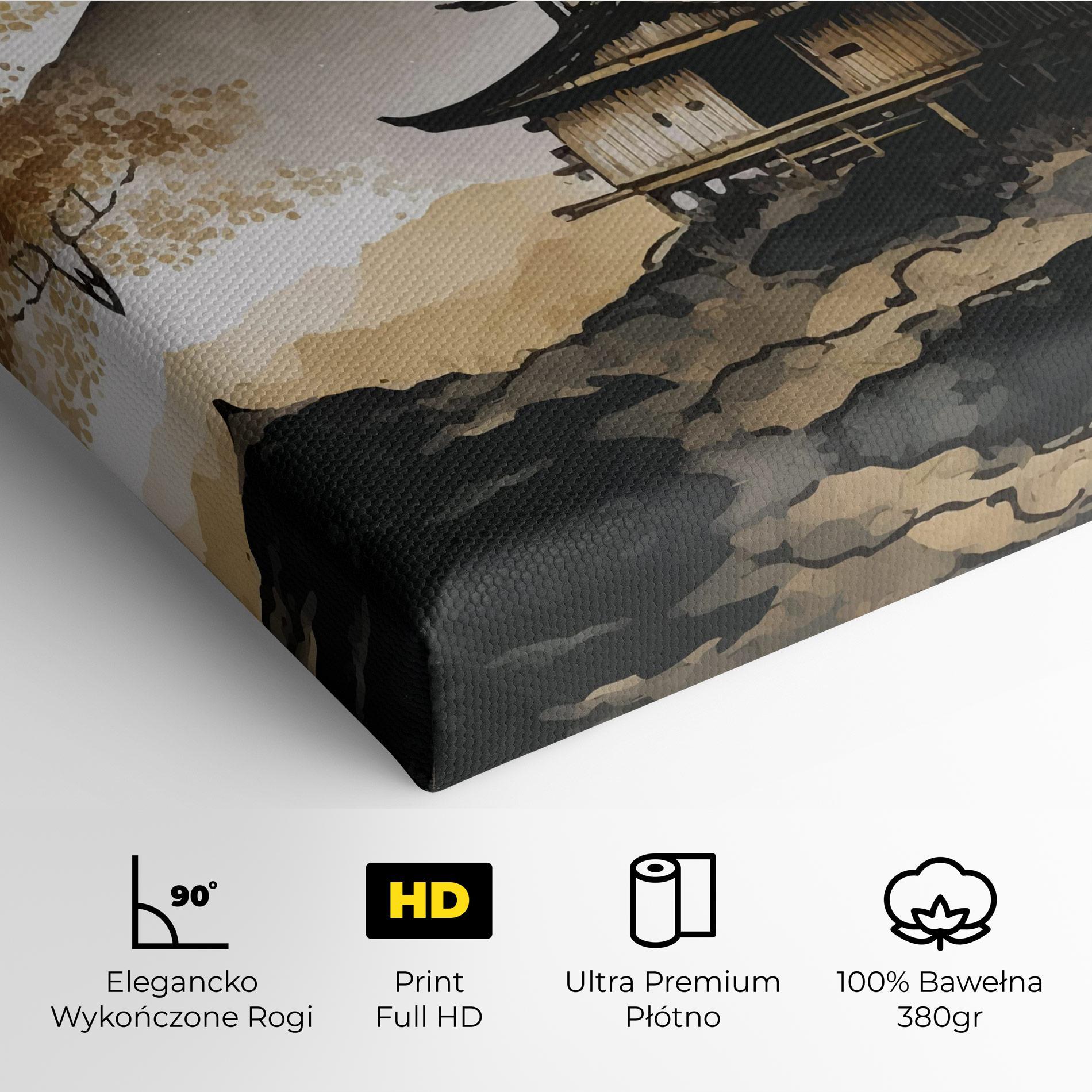 Obraz na Płótnie Gold Japanese Temple mockup 4