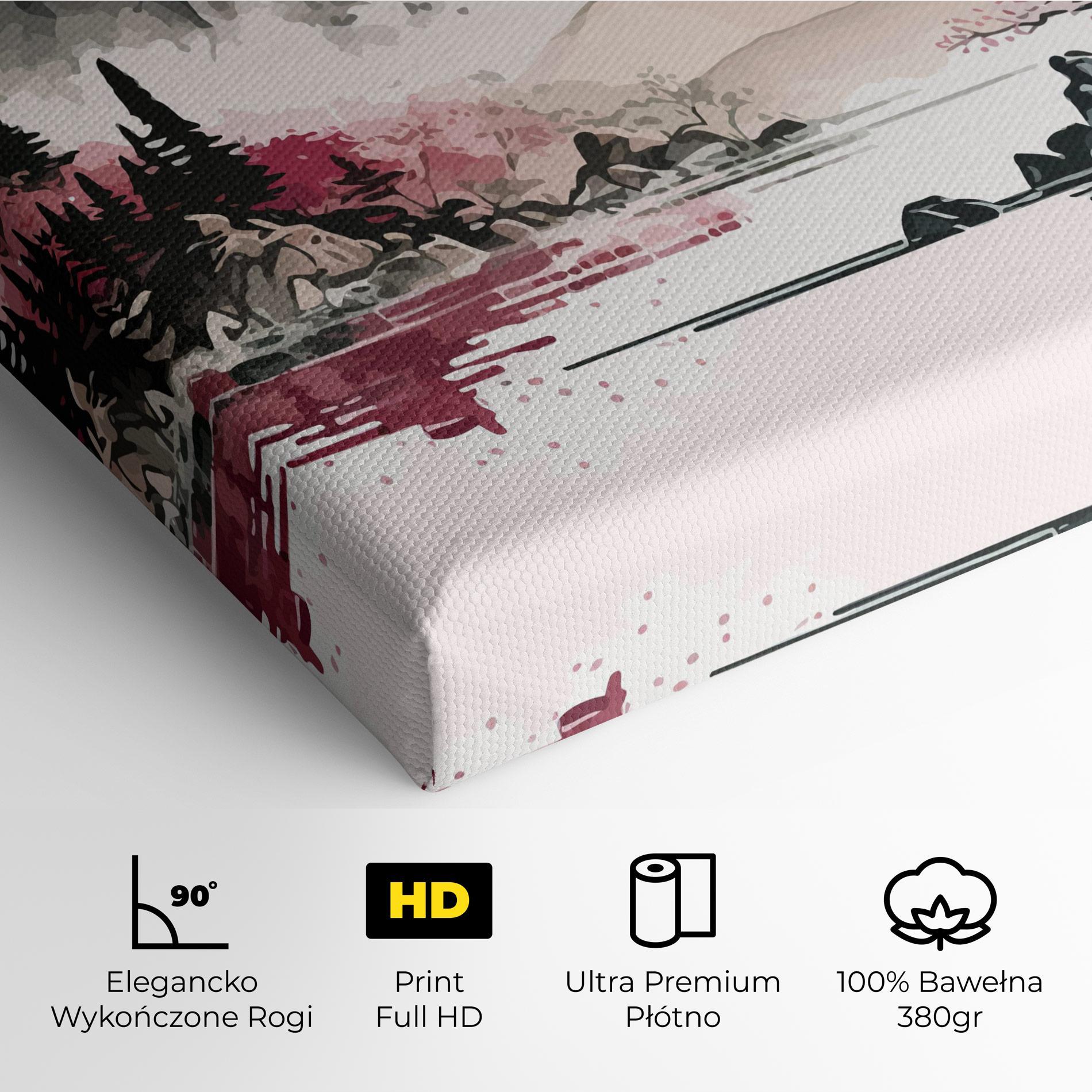 Obraz na Płótnie Pink Asian View mockup 4