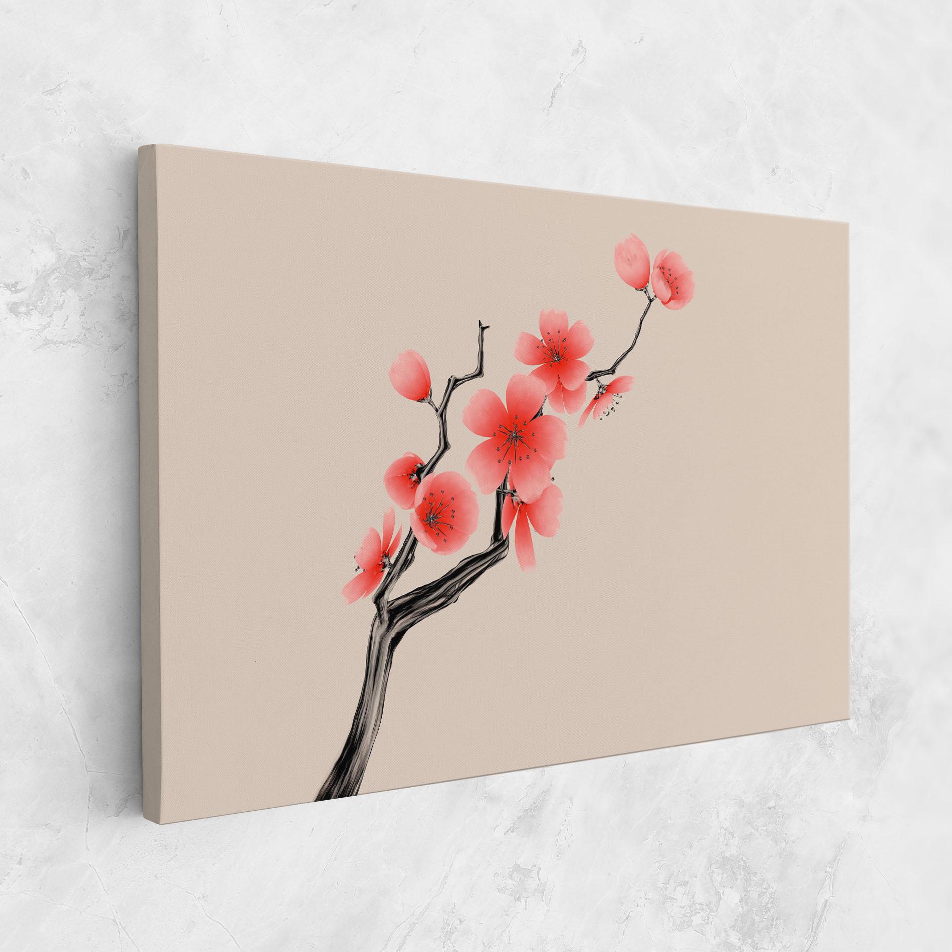 Obraz na Płótnie Chinese Plum Blossom mockup 1