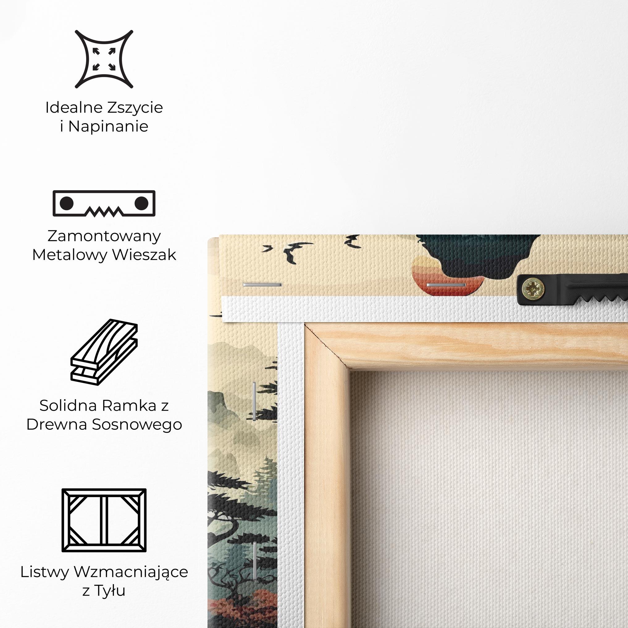 Obraz na Płótnie Cream Chinese Mountain mockup 5