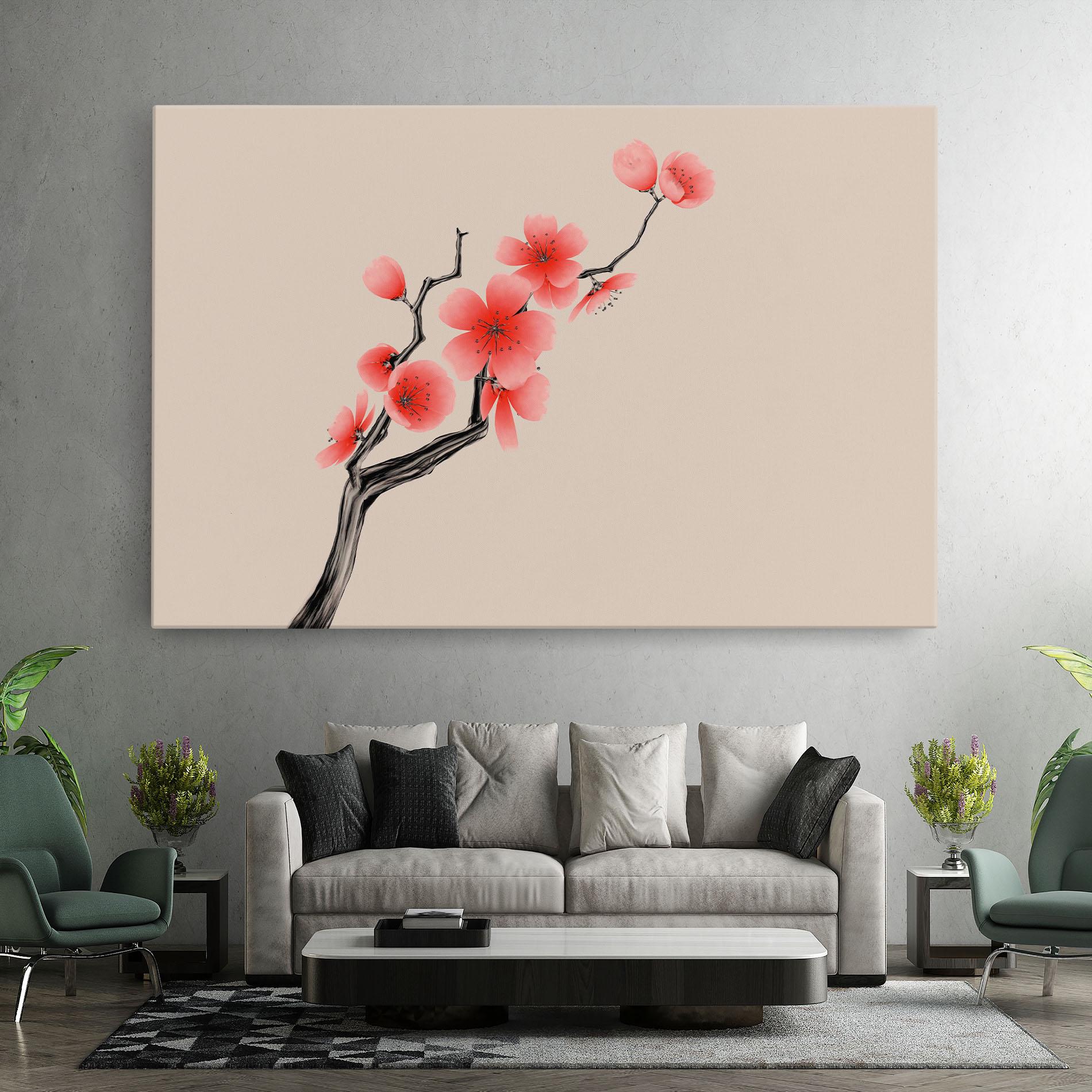 Obraz na Płótnie Chinese Plum Blossom mockup 7