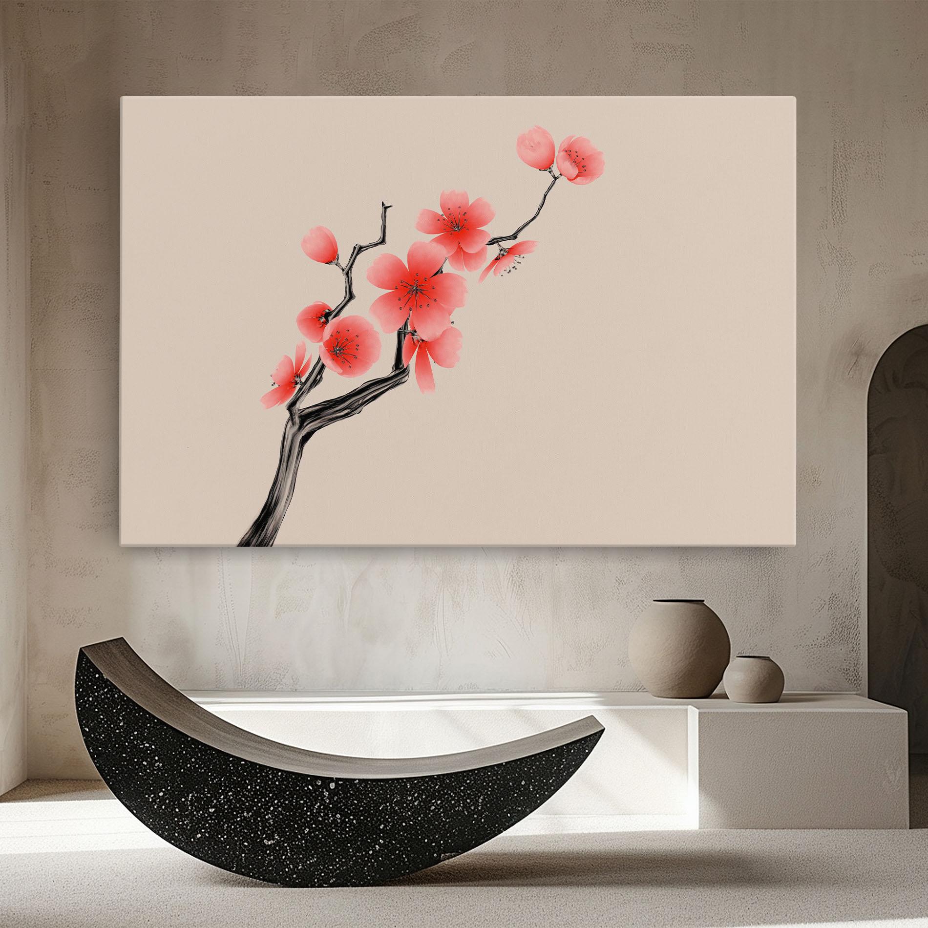 Obraz na Płótnie Chinese Plum Blossom mockup 8