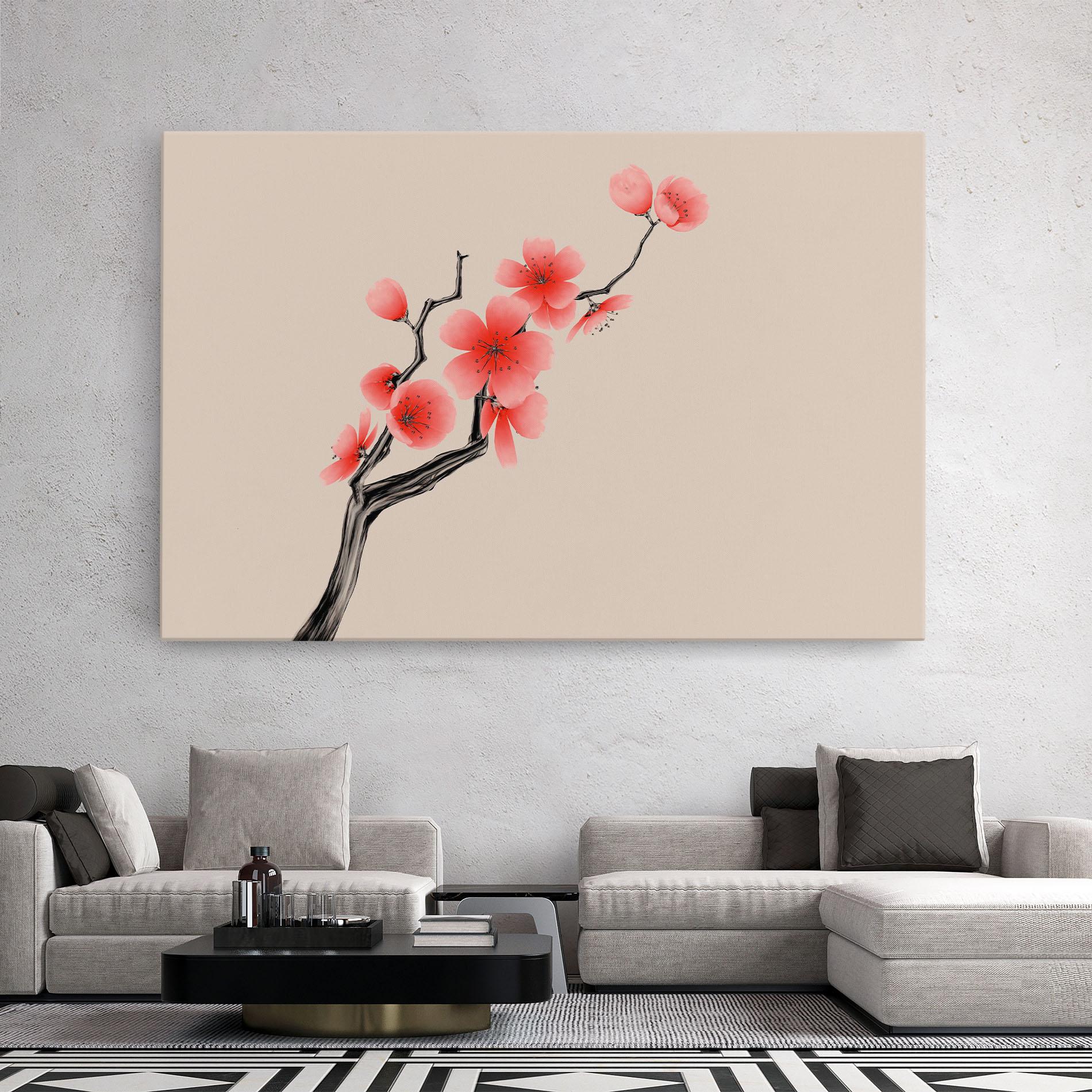 Obraz na Płótnie Chinese Plum Blossom mockup 2