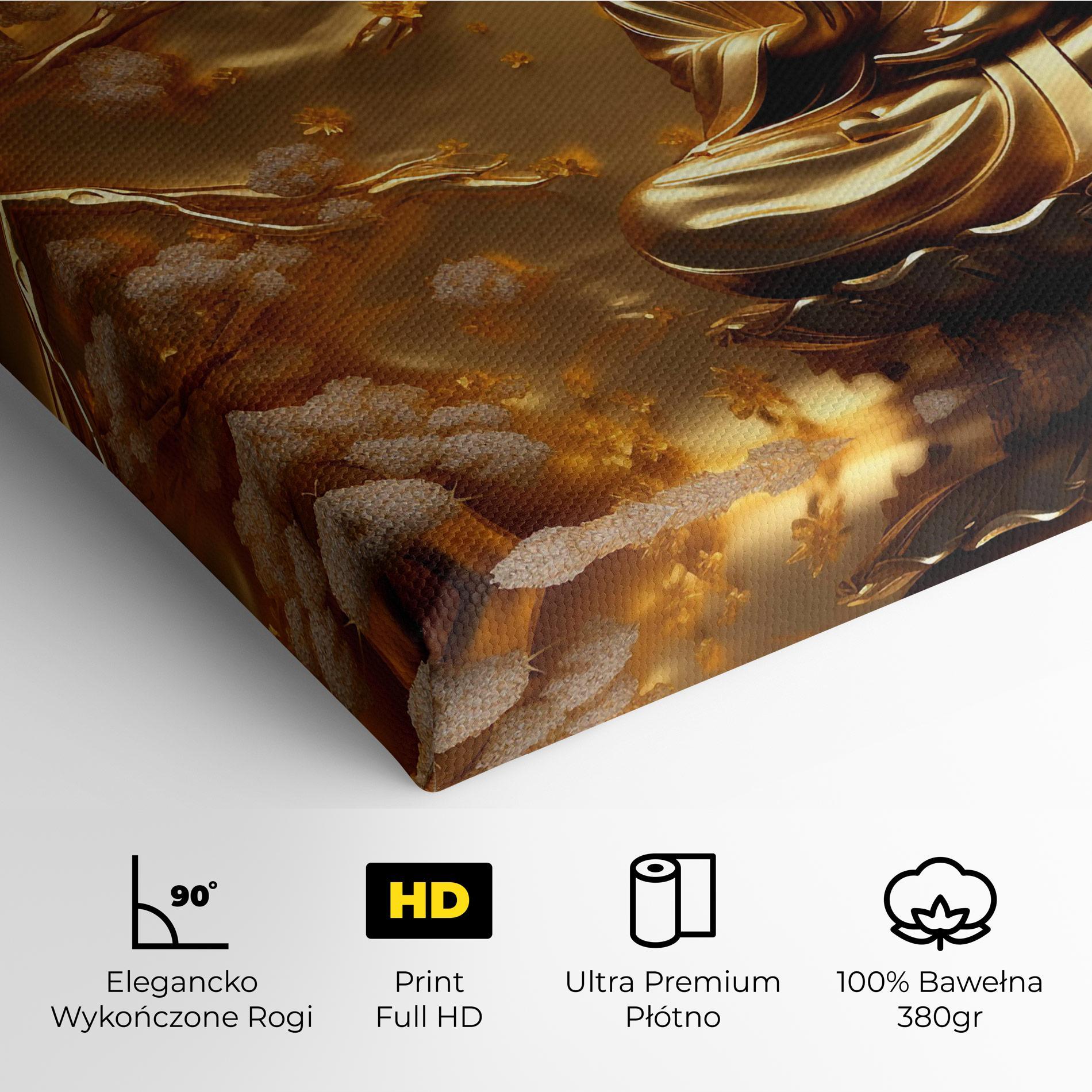 Obraz na Płótnie Strong Gold Buddha mockup 4